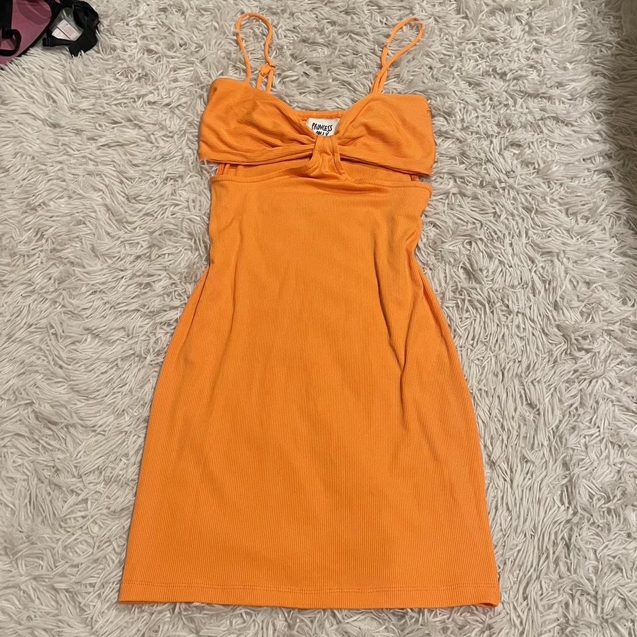 Princess Polly Orange Marissa Mini Dress with... Depop