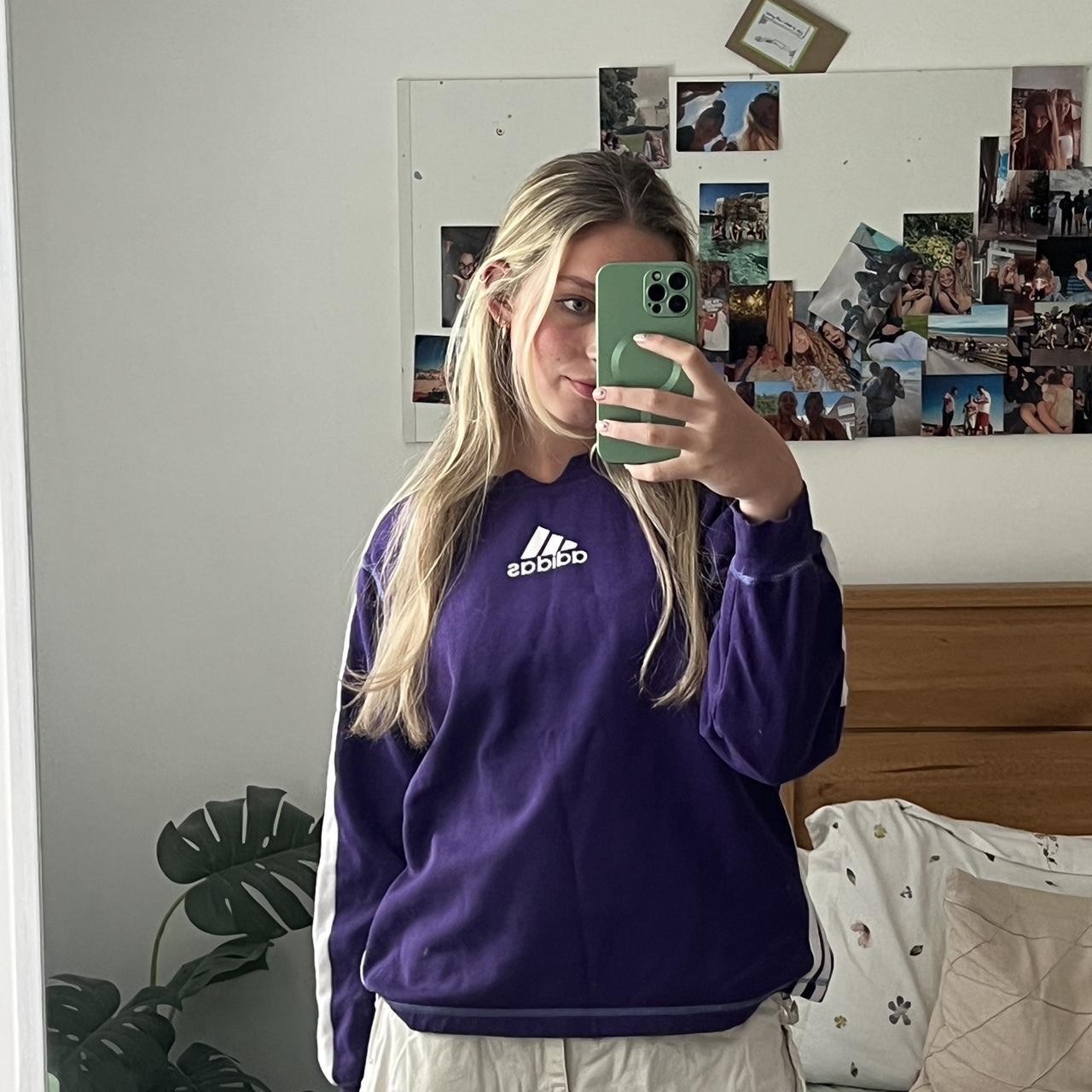 Adidas purple outlet jumper