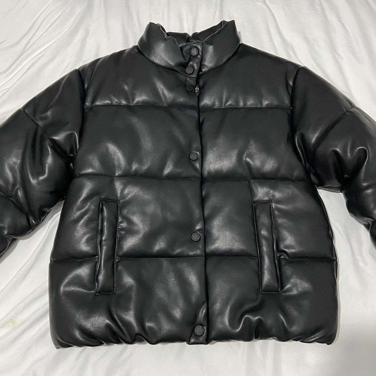 zara-faux-leather-puffer-jacket-kids-size-11-12-depop
