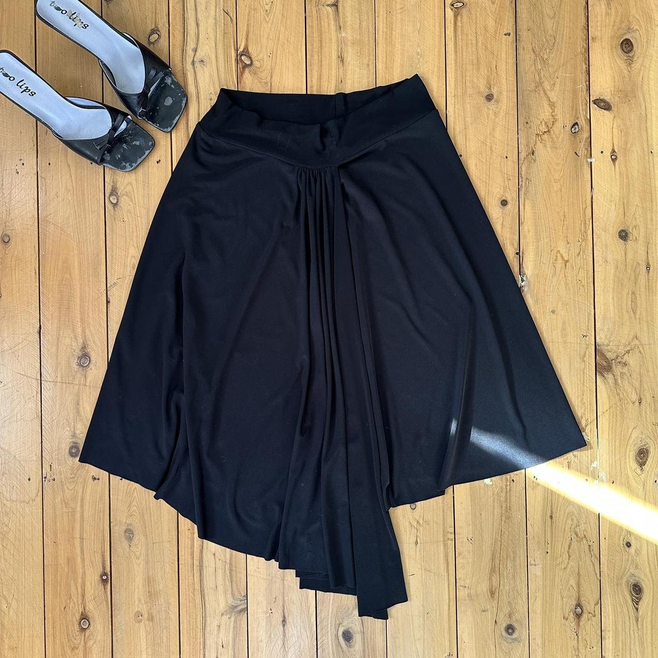 Y2K 2000s Pleated Asymmetrical Mini Skirt... - Depop