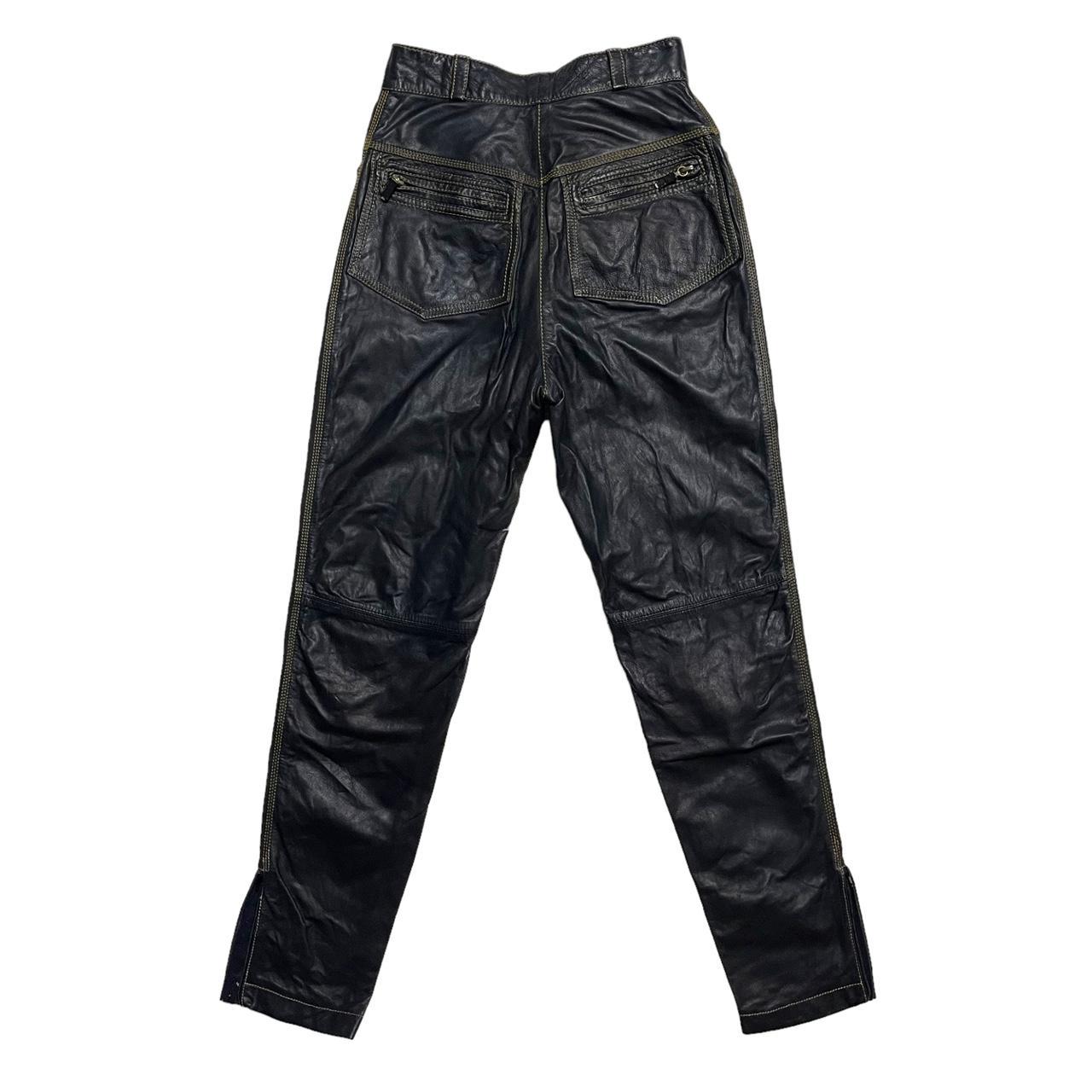 Versace Jeans Couture women's real leather trousers