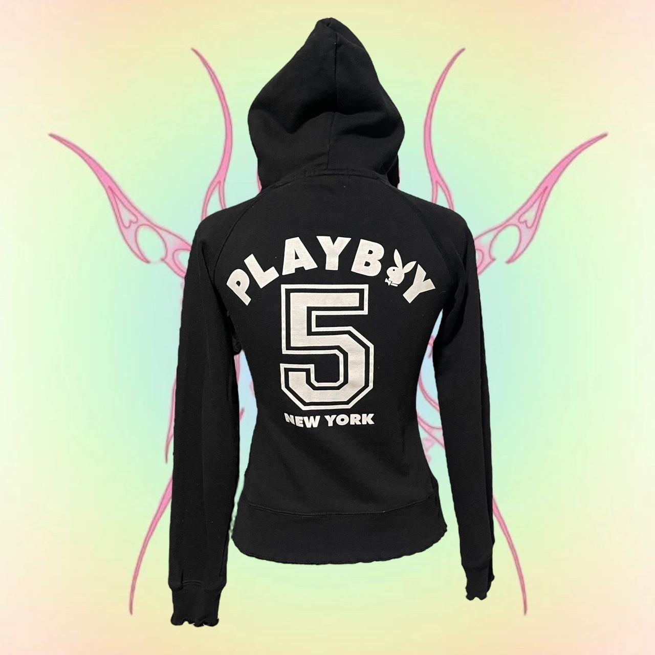 Y2K Playboy Blokette Number Hoodie Y2K Playboy Zip... Depop