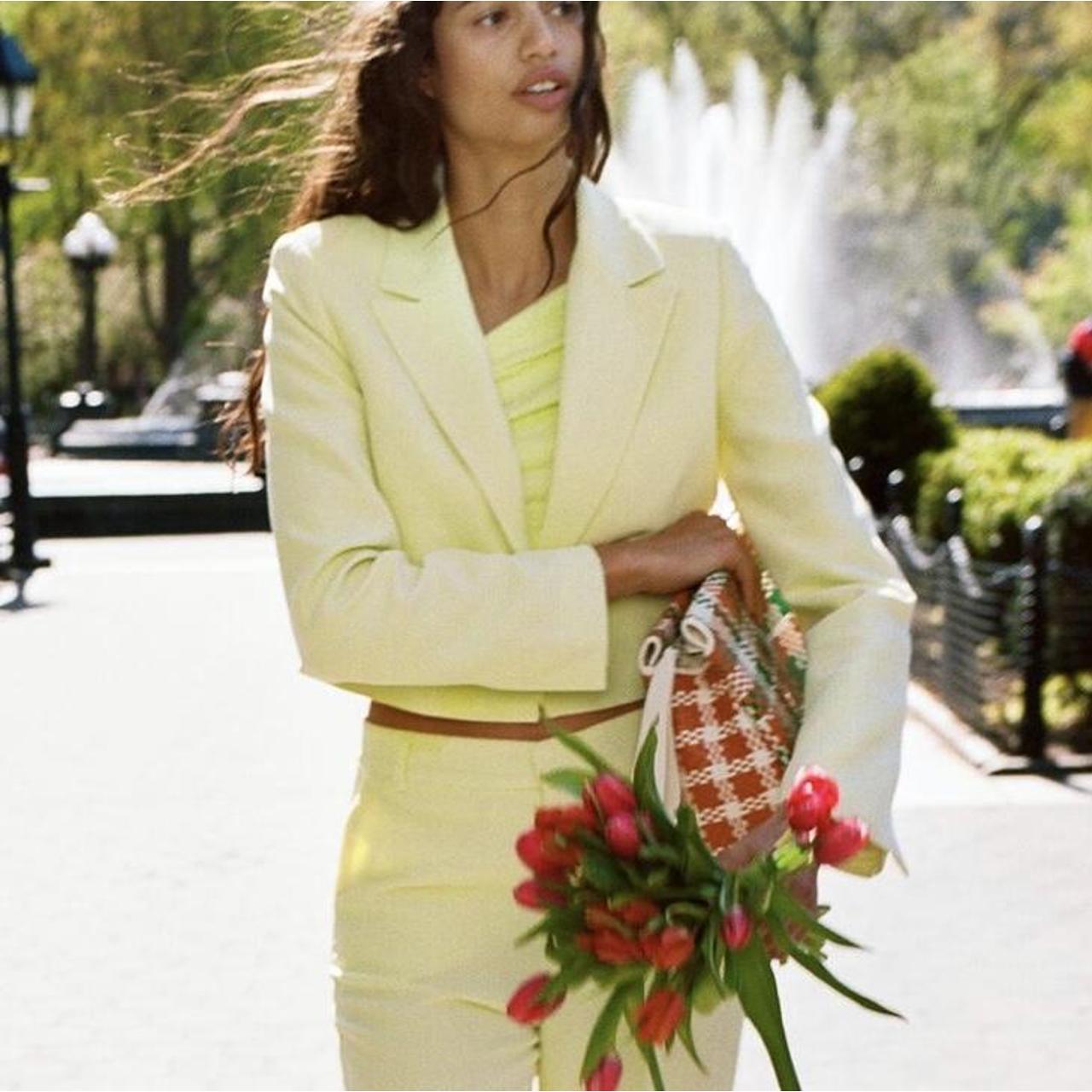 Womens Blazer And Zara Green Cropped Blazer Zara Lime Green