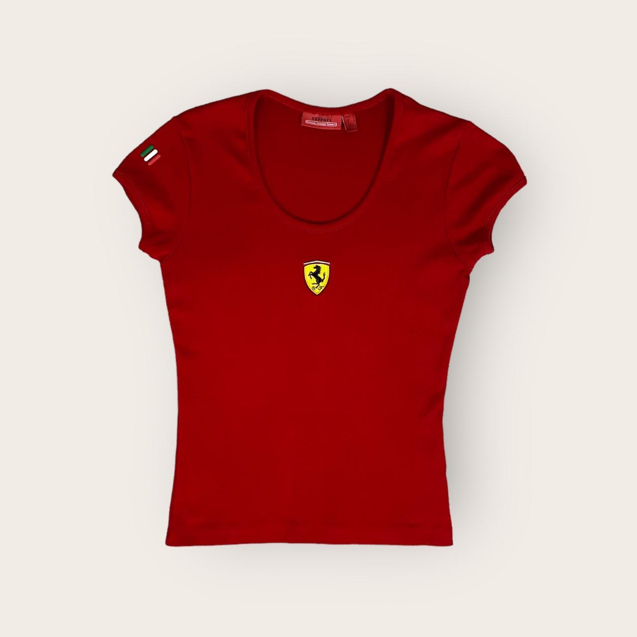 Ferrari Women's Red T-shirt | Depop