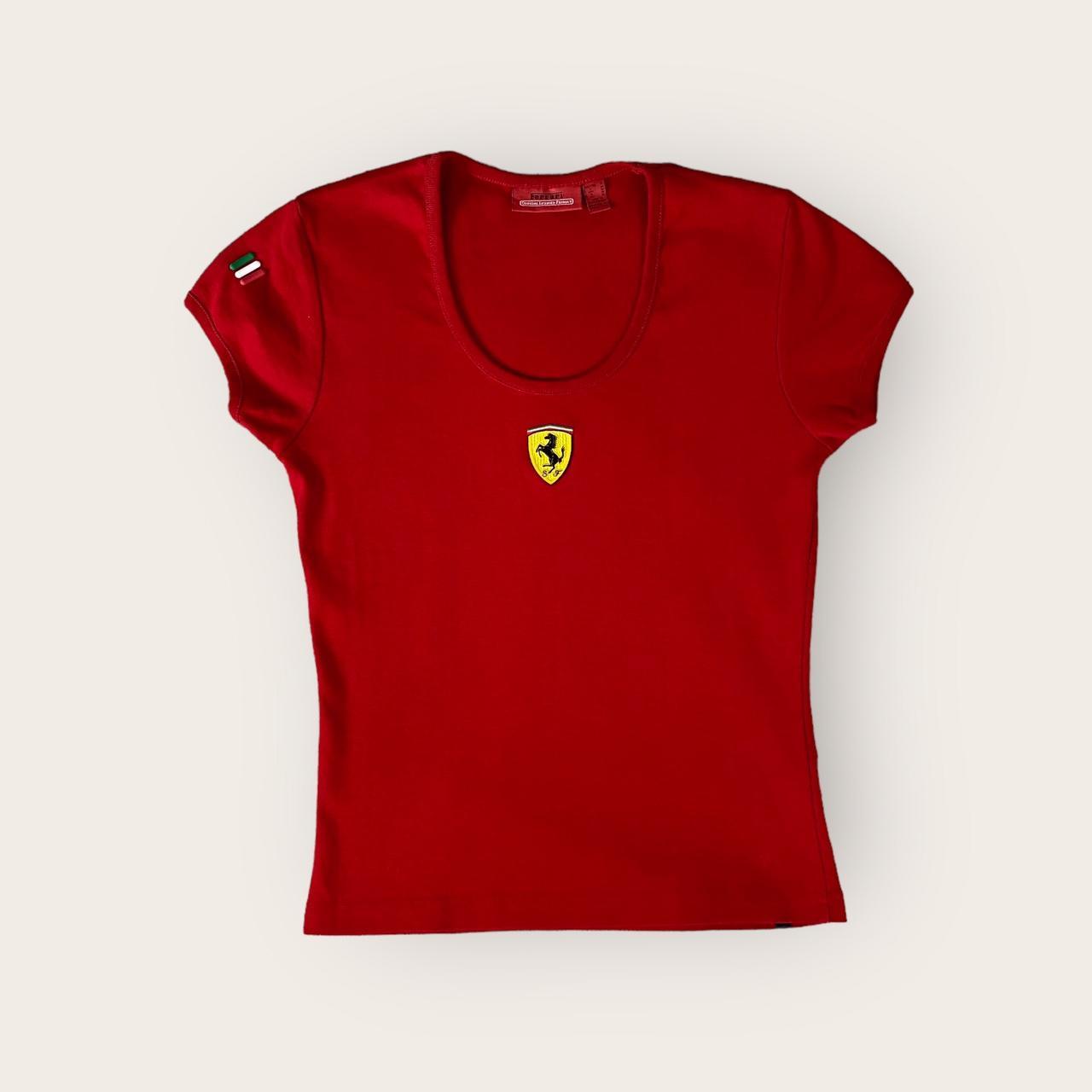 Ferrari Women's Red T-shirt | Depop