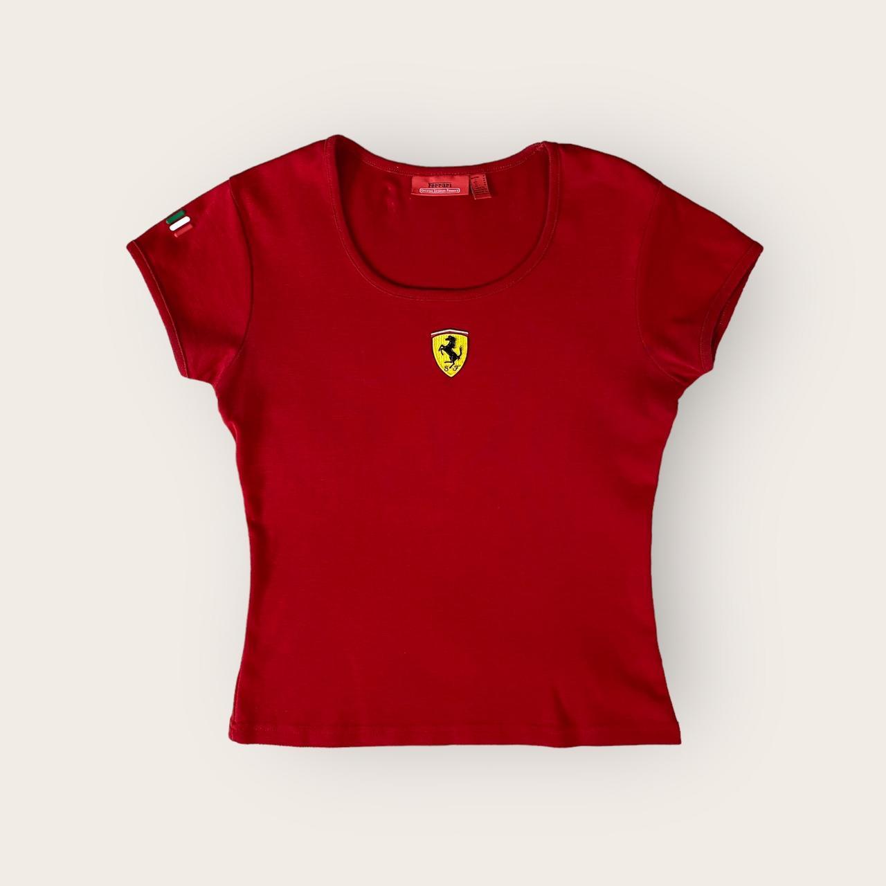 Ferrari Women's Red T-shirt | Depop