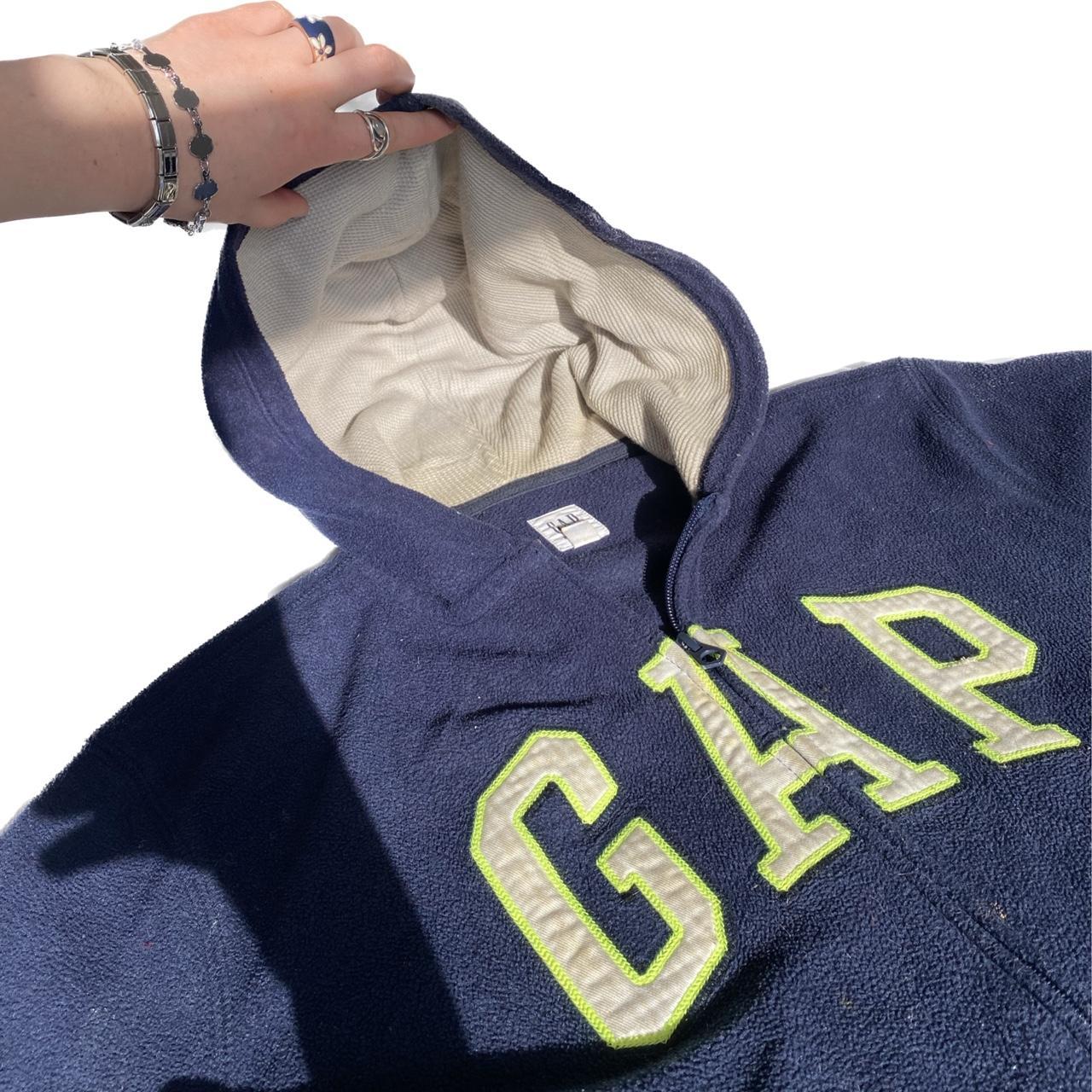 トップス old gap navy hoodie 00s 90s y2k 00s Y2K OLD GAP Zip-Up Sweatshirt, Old Gap Vintage Clothing