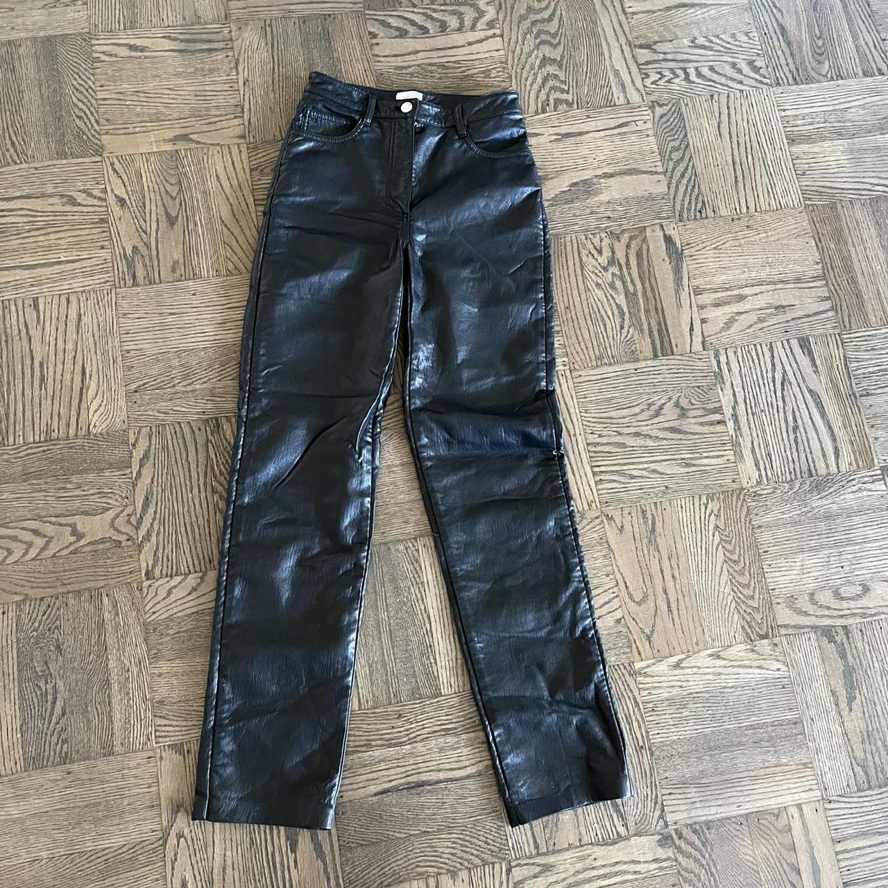 Aritzia Wilfred Leather Pant Straight leg fit In... - Depop