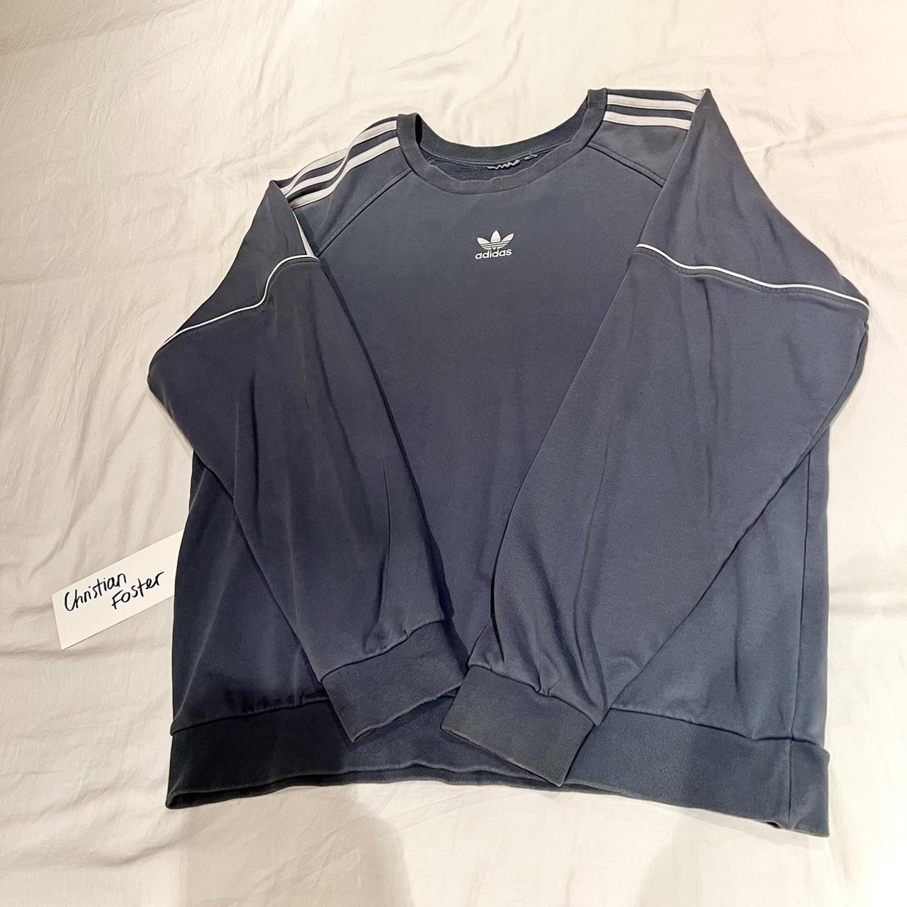 Adidas Men's Blue Jumper Depop