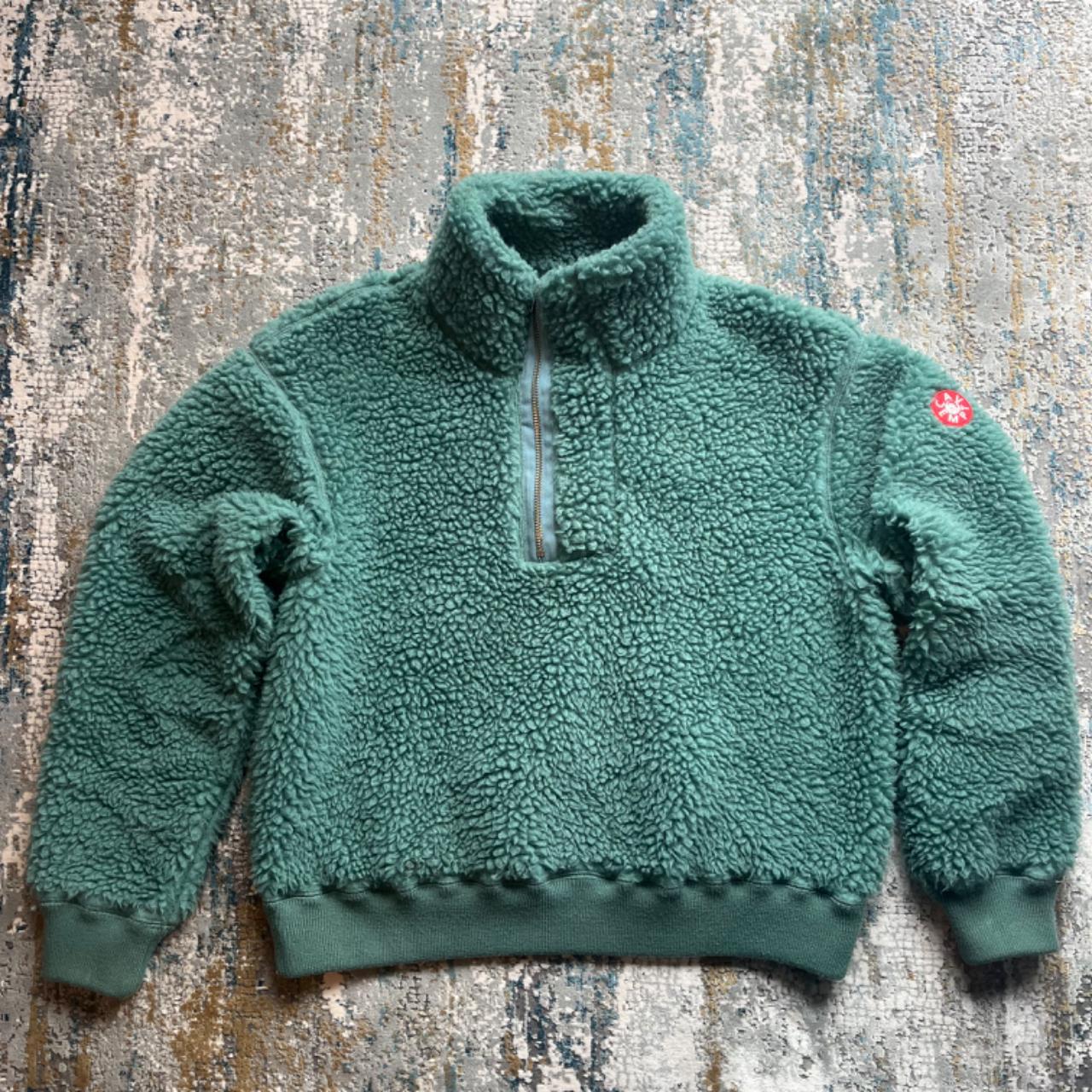 Cav Empt Green Fleece Size small V good condition Depop