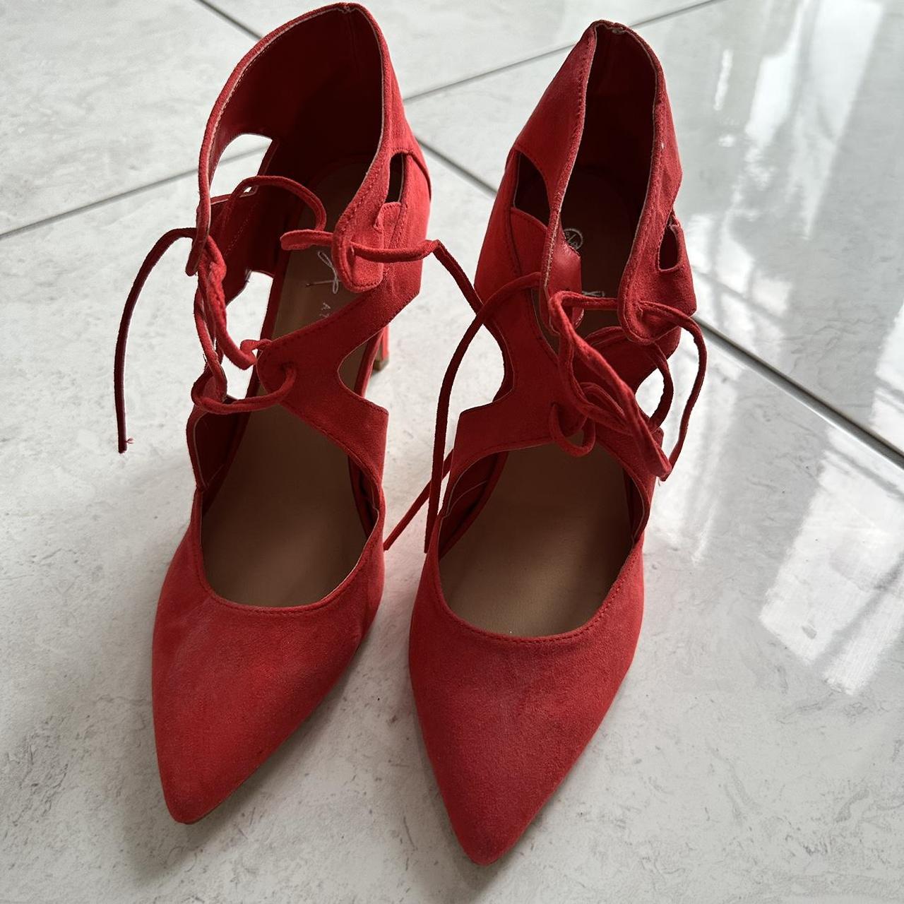 Red shoes Size 6 Unworn / small signs of shelf... - Depop