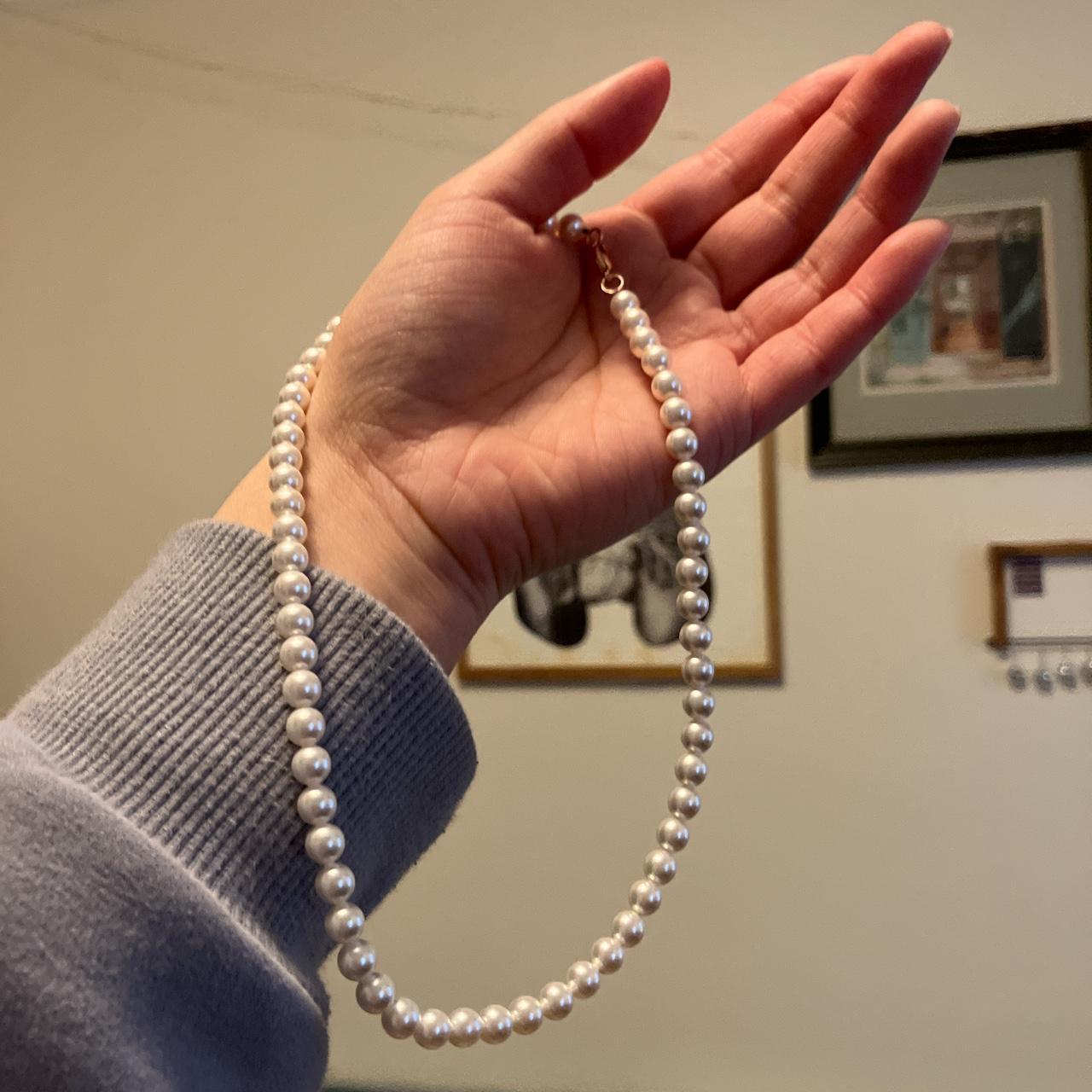 Pearl Single Strand Necklace, Details: 16in, white...