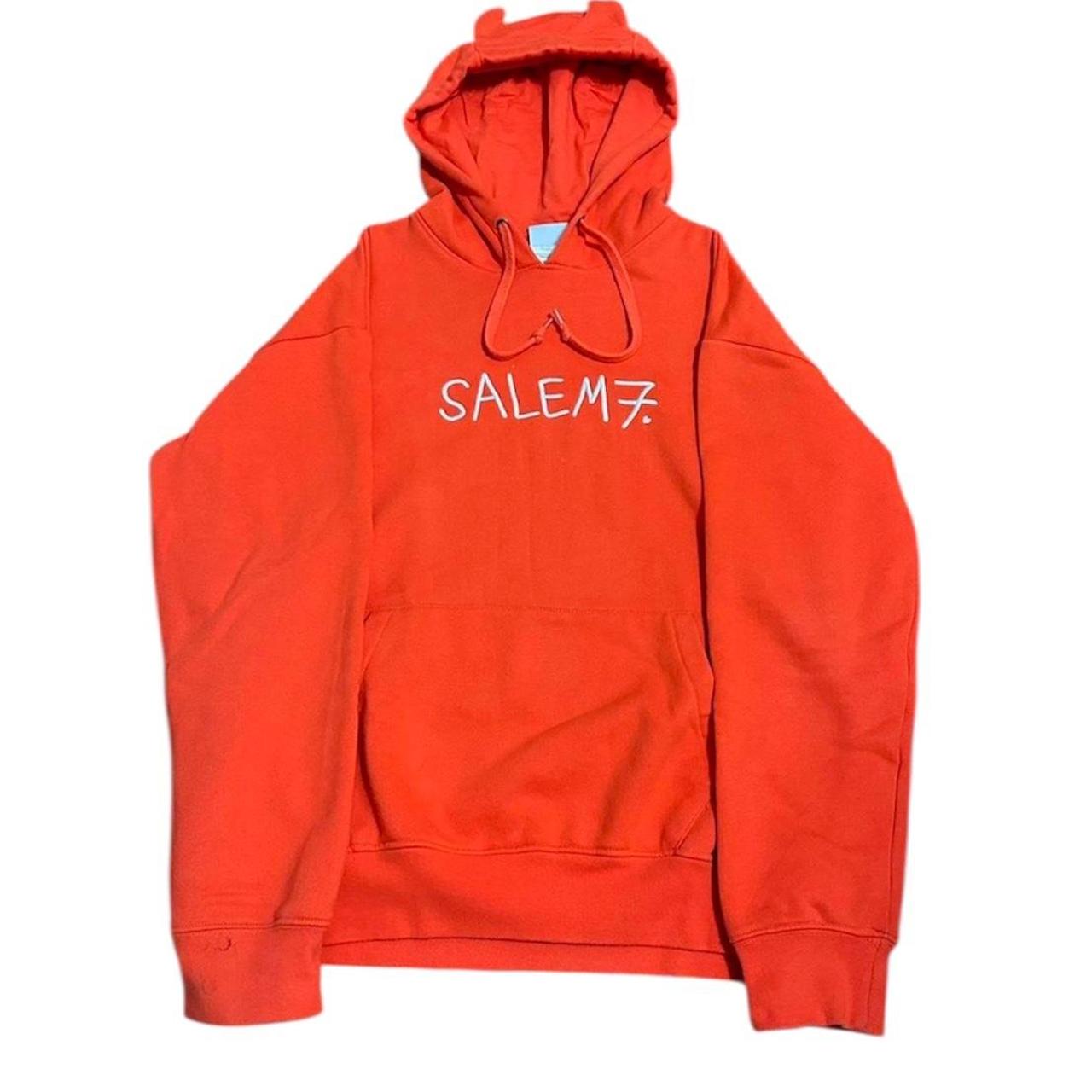 SALEM 7 ORANGE RED DEVIL HORNS HOODIE, Men’s size..., image size:1280x1280