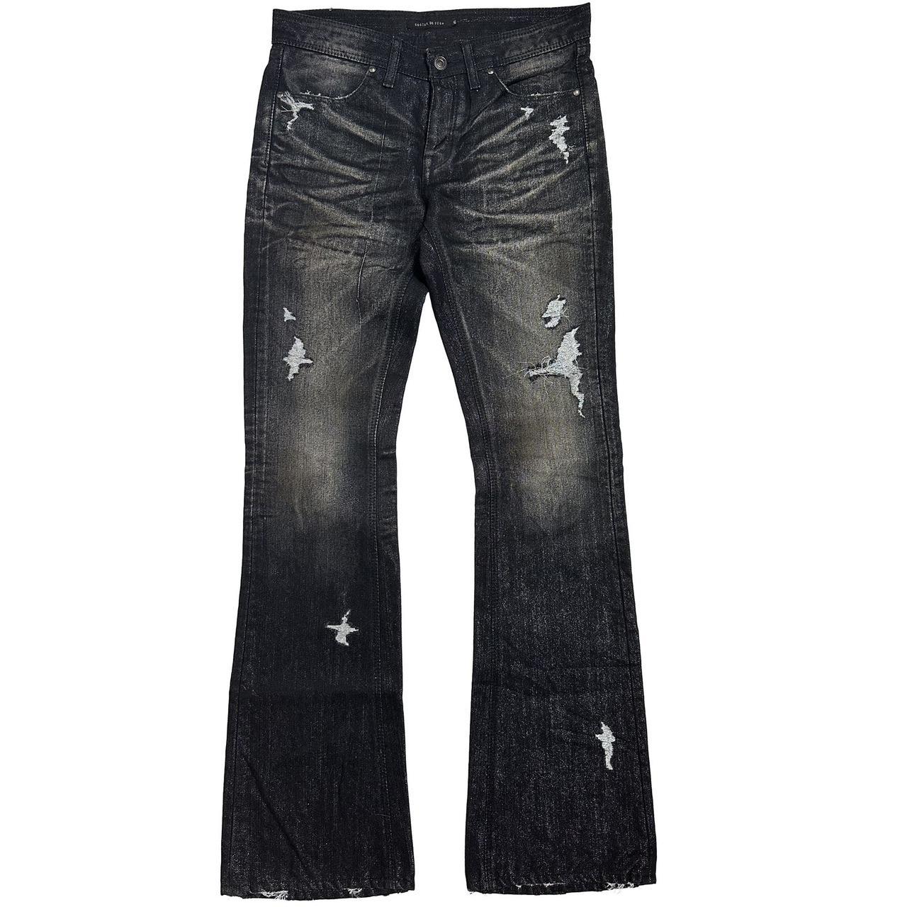 Fuga Glitter Jeans quite stiff Measurements: Waist... - Depop
