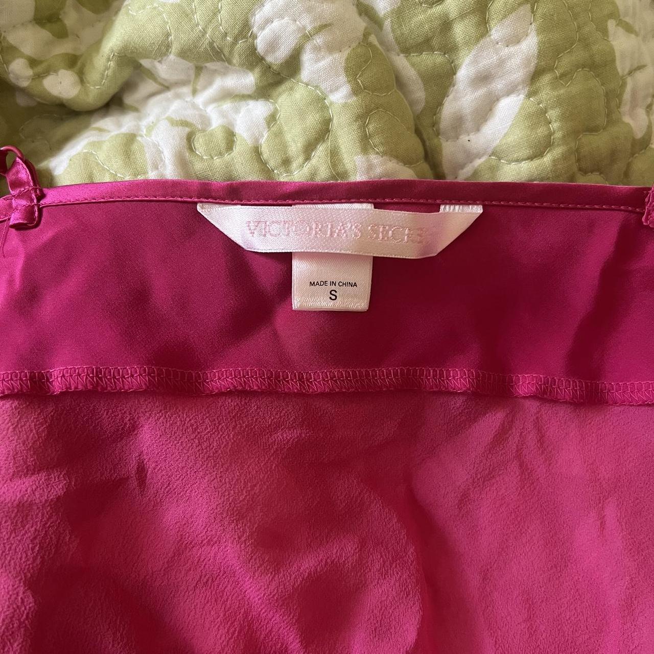 Fuchsia Victoria’s Secret cami with black lace! Open... - Depop