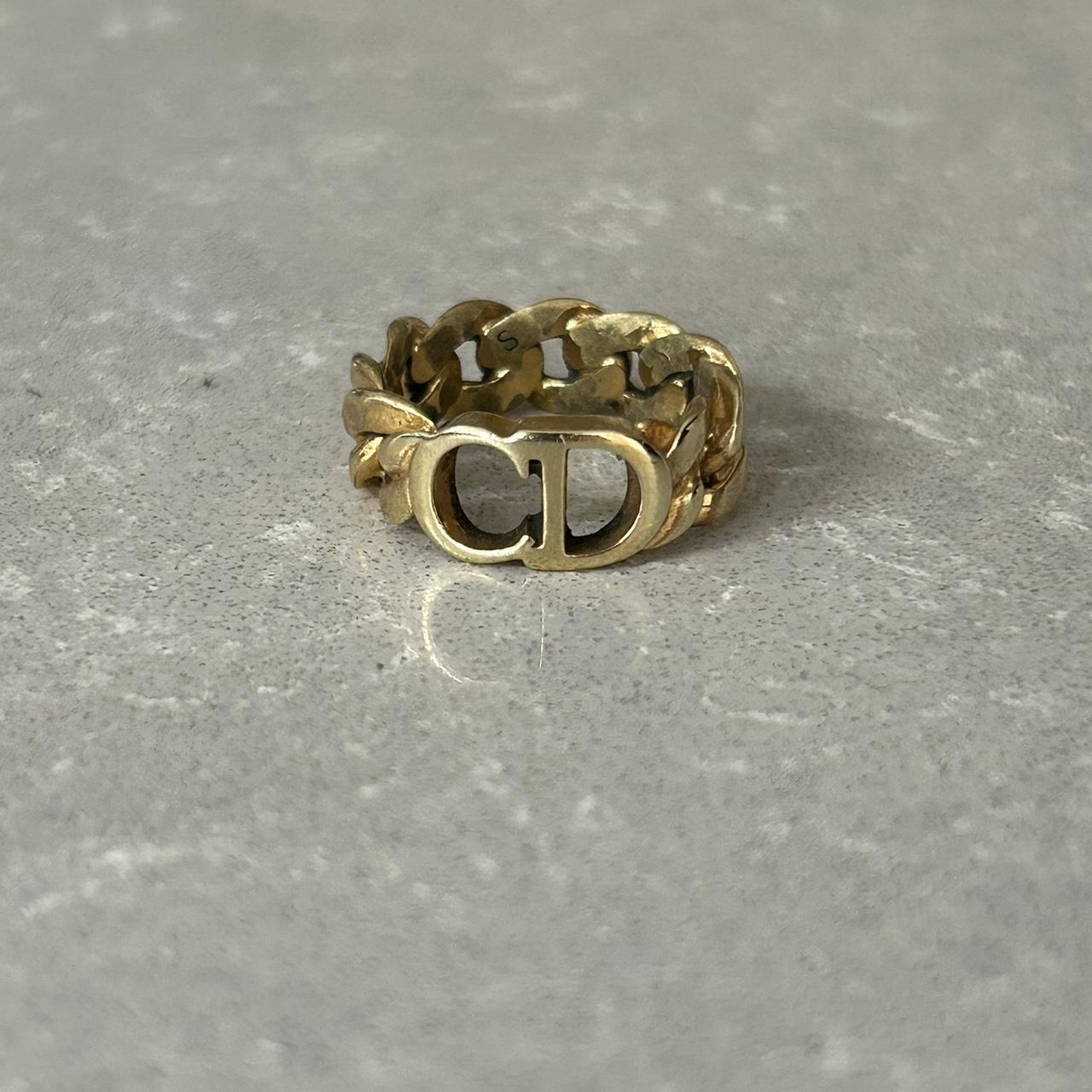 Dior DANSEUSE ÉTOILE RING - GOLD-FINISH METAL Size | Depop
