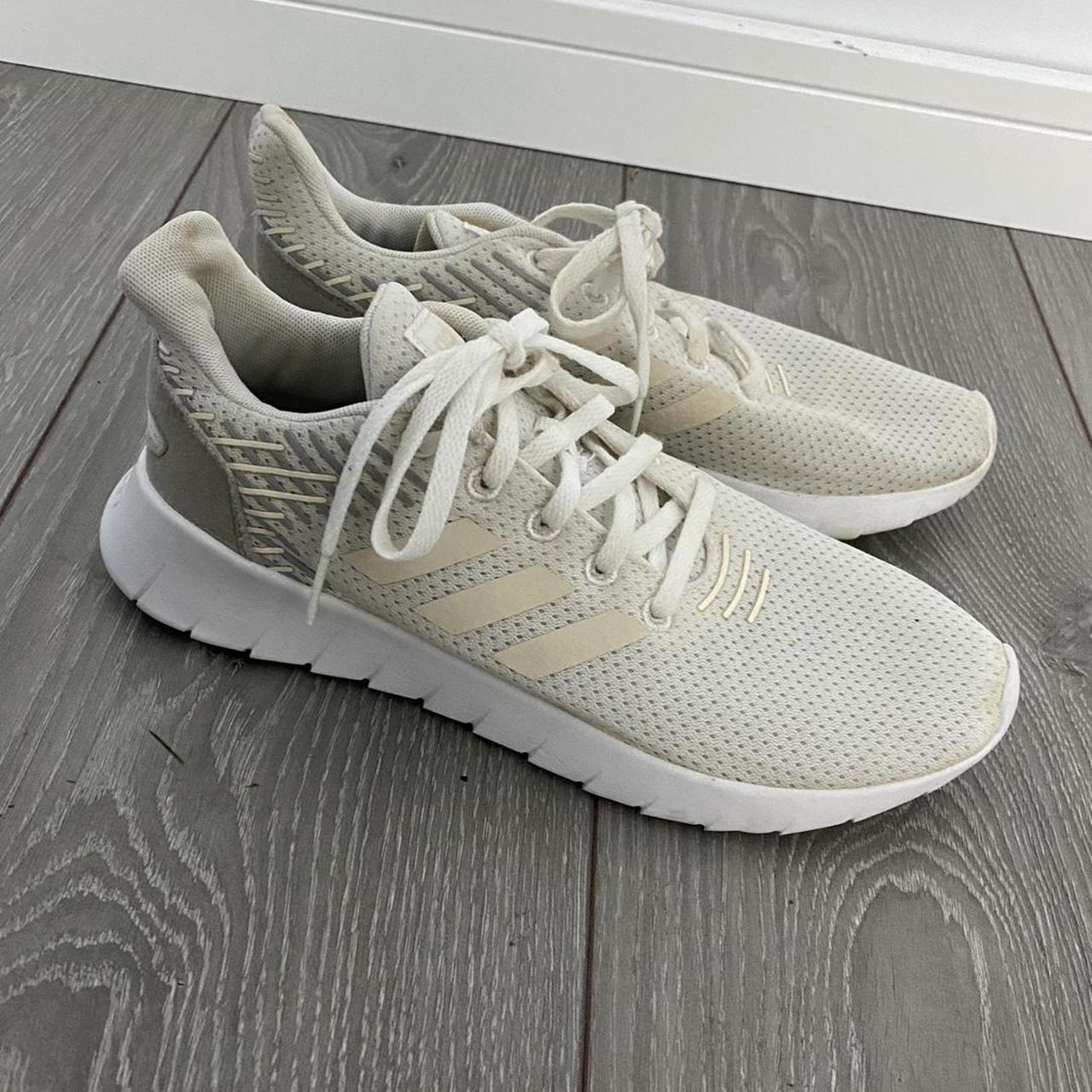 White Adidas Asweerun trainers. Sold out. Worn once