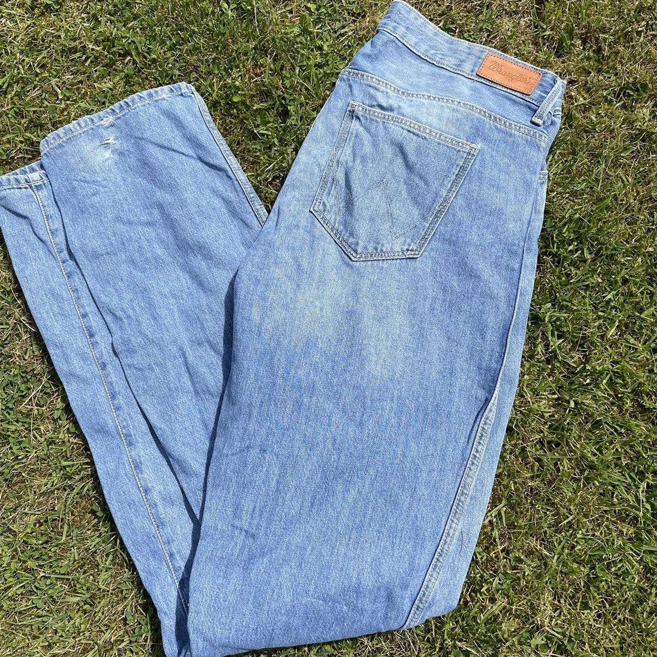 Wrangler Straight Leg Blue Jeans Slightly Depop