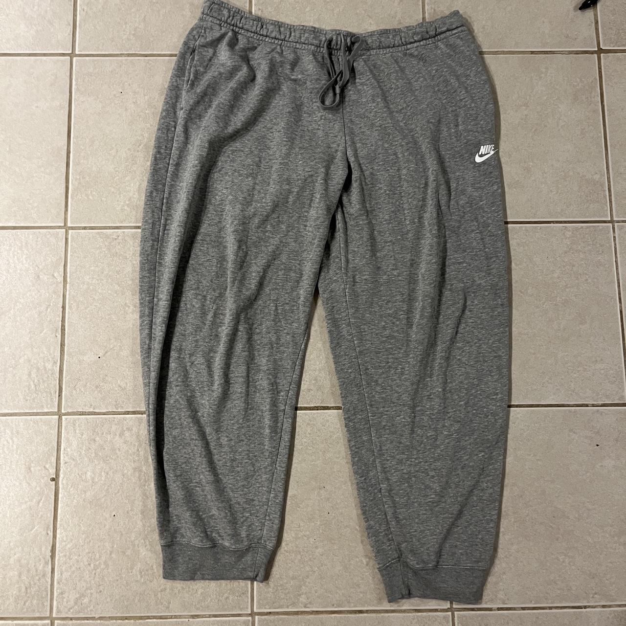 grey nike joggers - men’s size xl - nike sign... - Depop