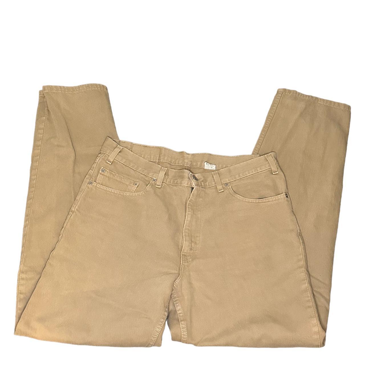 Vintage 90s Levi’s 550 khaki jeans Made in... Depop