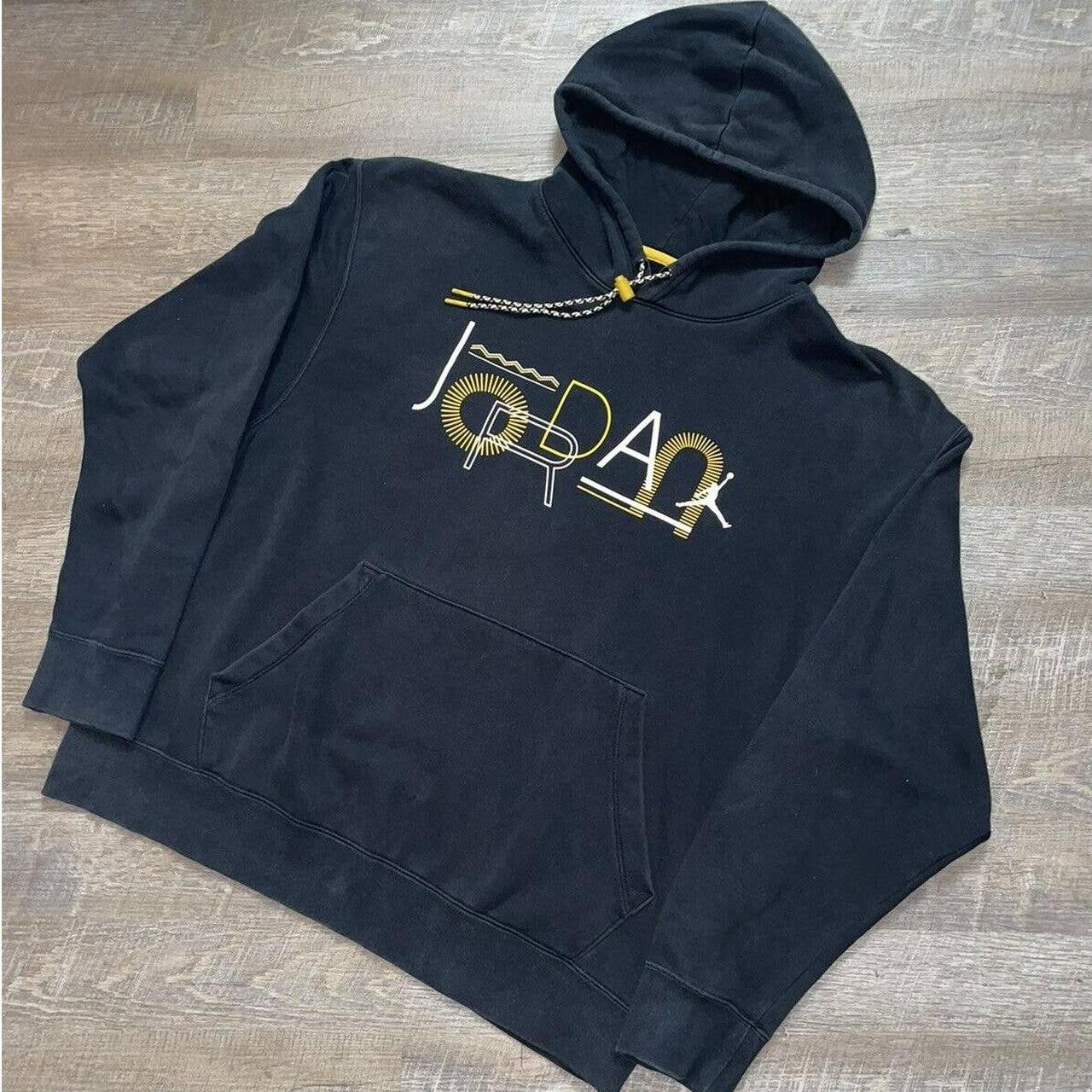 jordan black and yellow hoodie