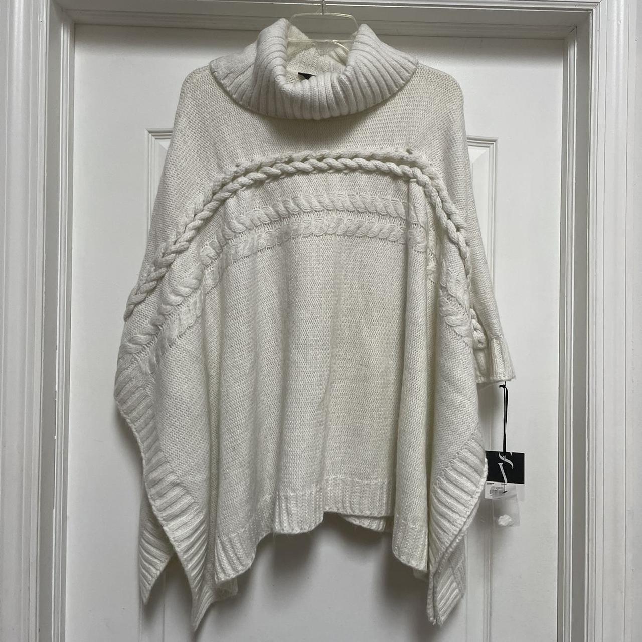 Vera wang poncho on sale sweater