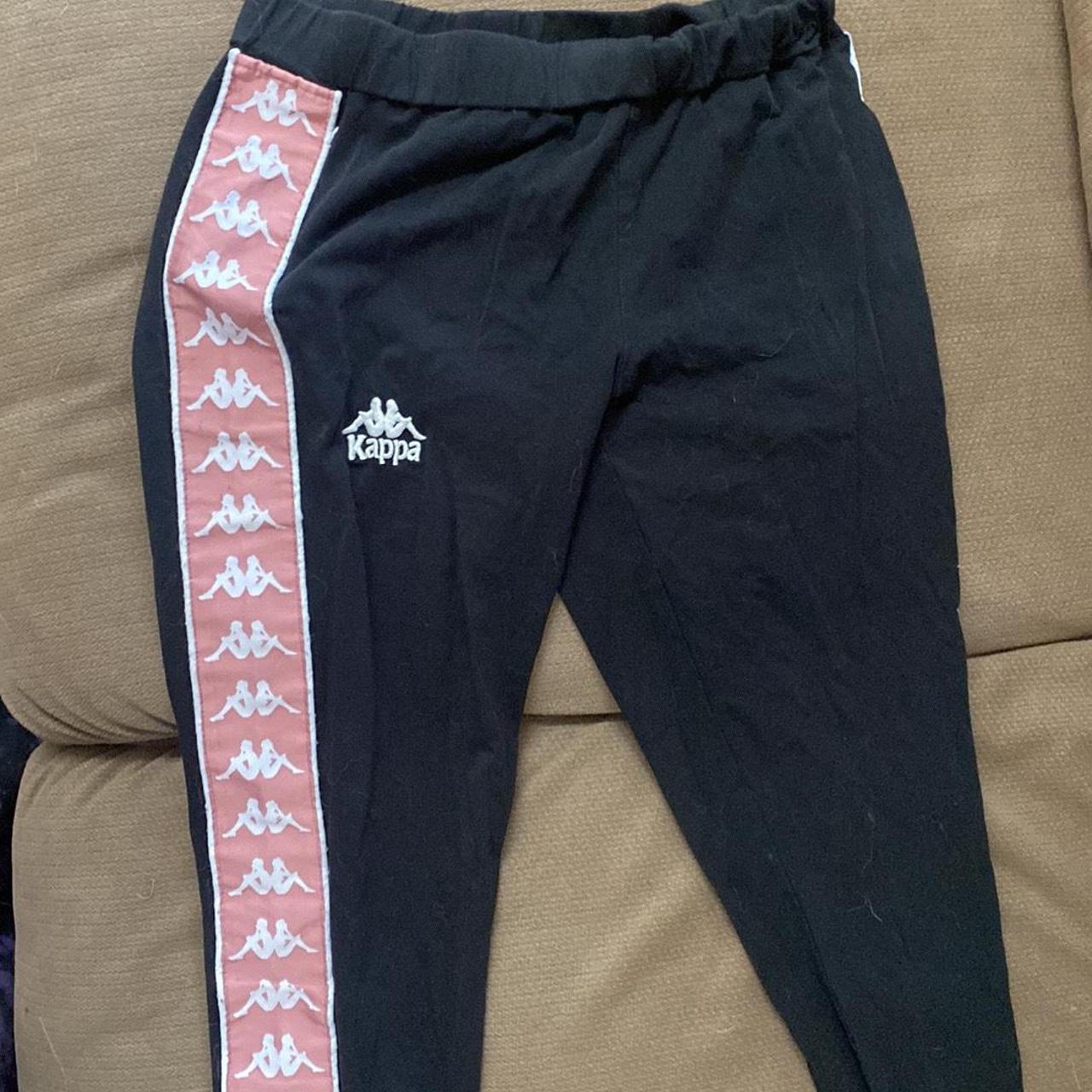 Black and store pink kappa pants