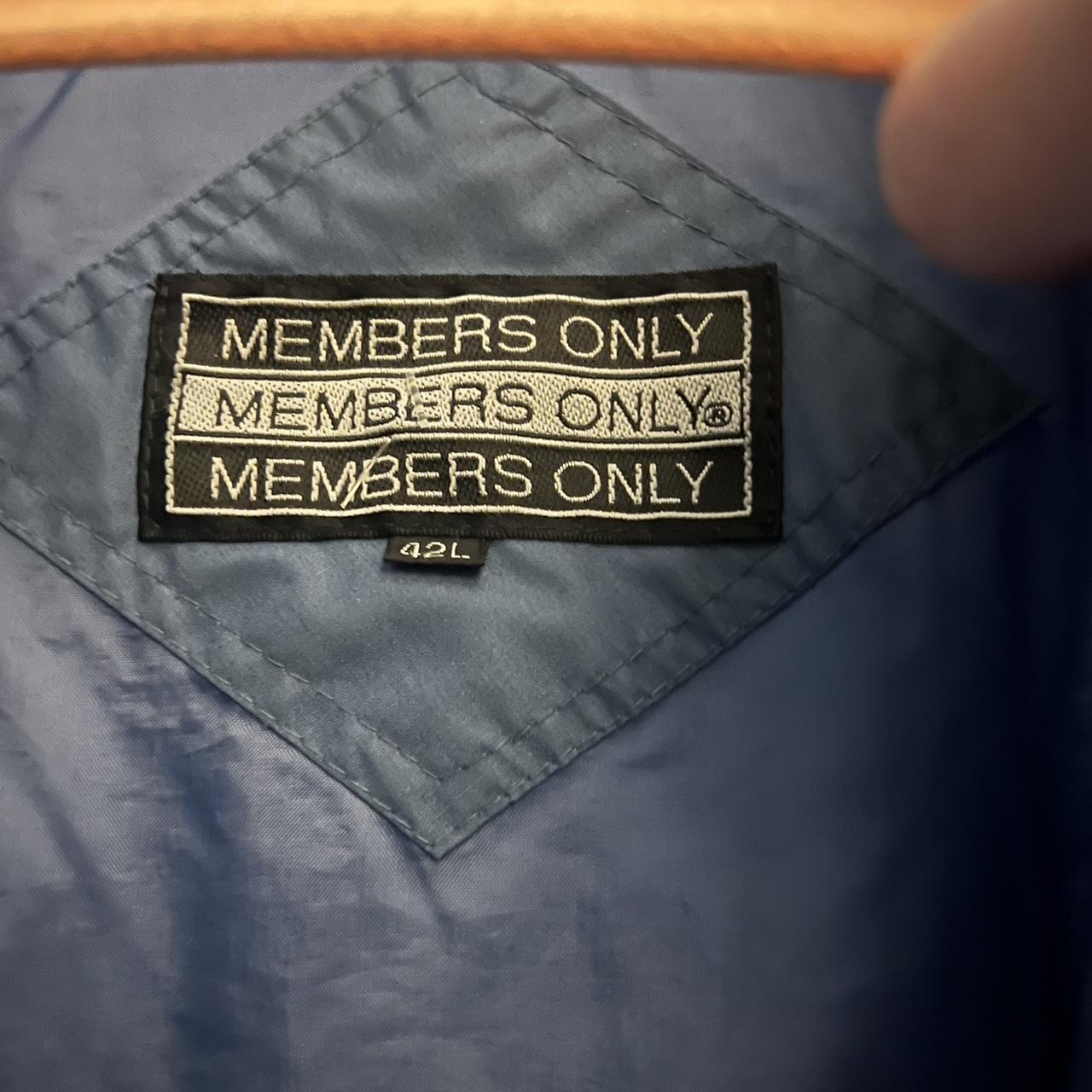 Members Only Men's Blue Jacket | Depop