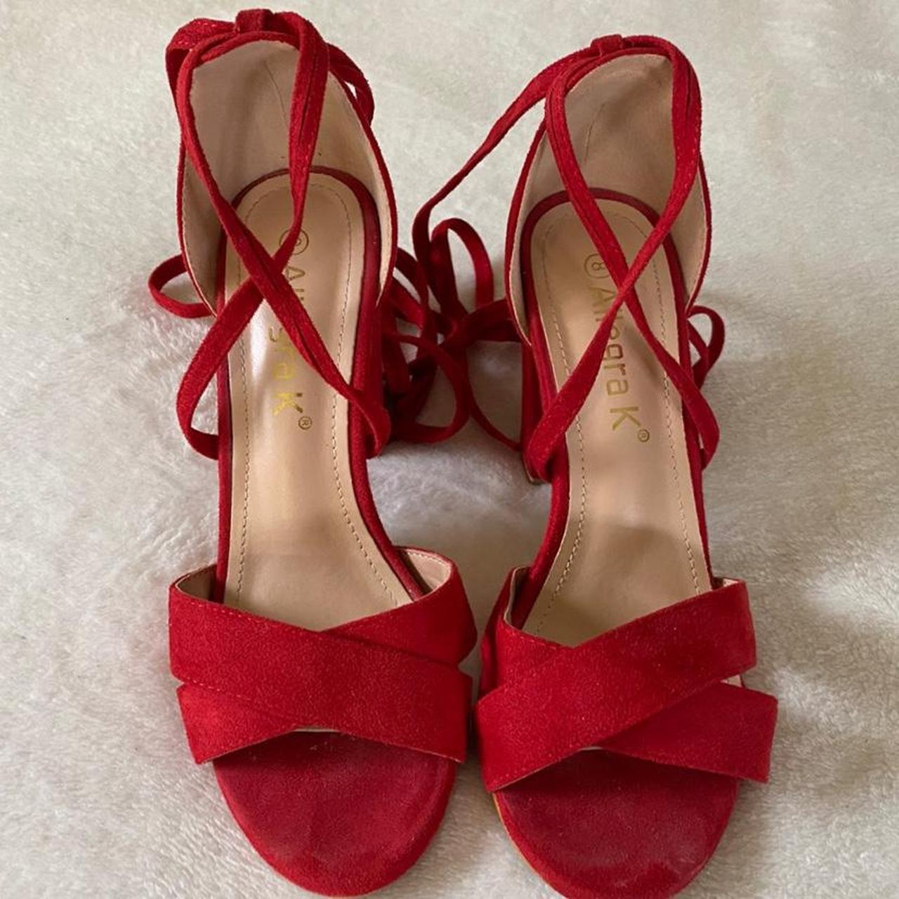 Allegra K Women's Red Footwear | Depop