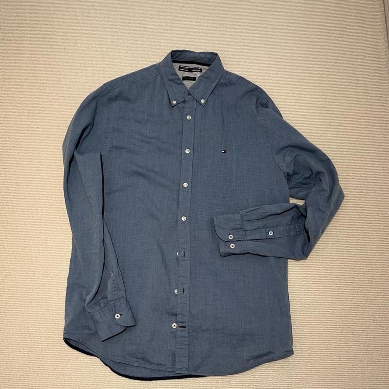Tommy Hilfiger Men's Blue Shirt | Depop