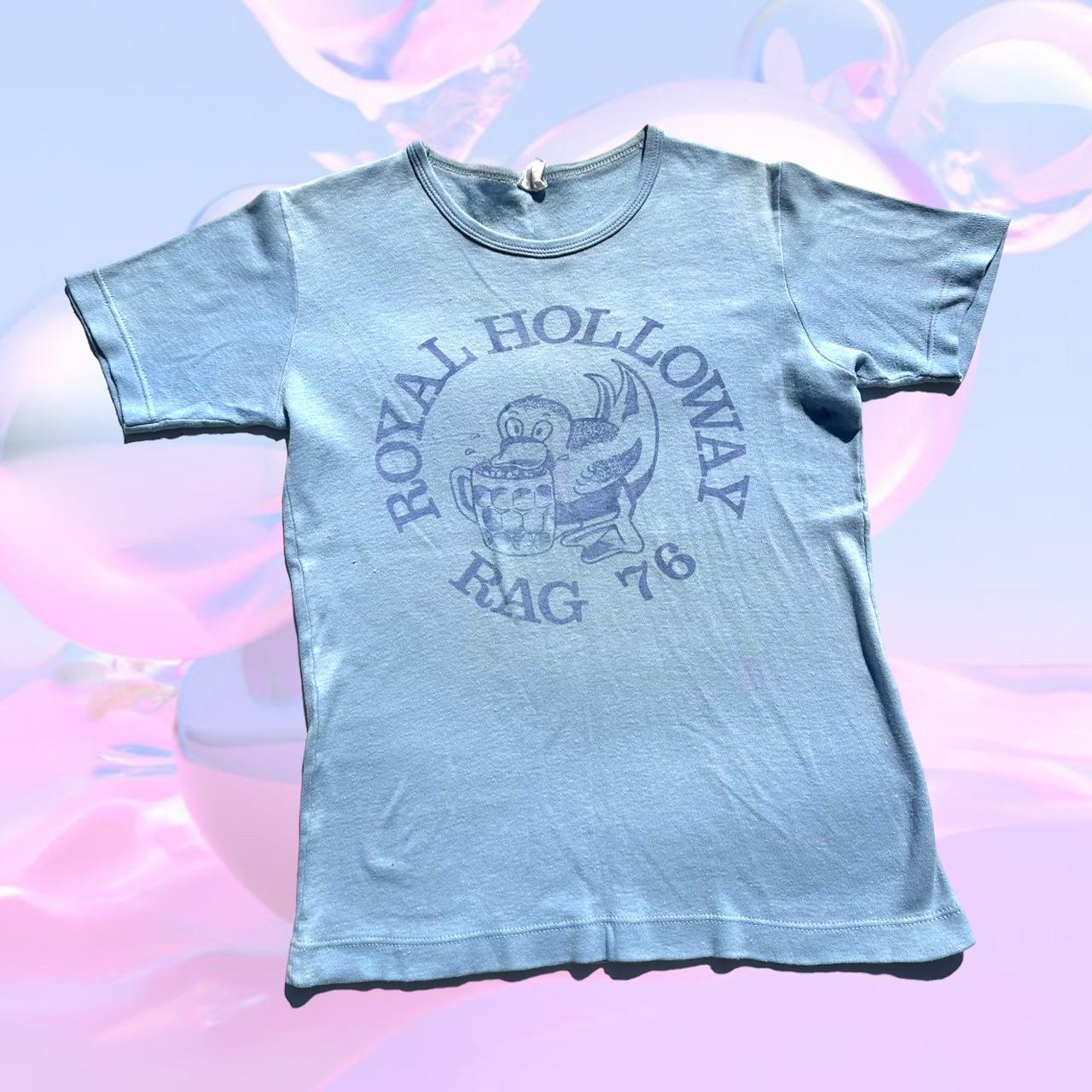 True vintage genuine 70s baby blue t shirt 😍 ‘Royal... Depop