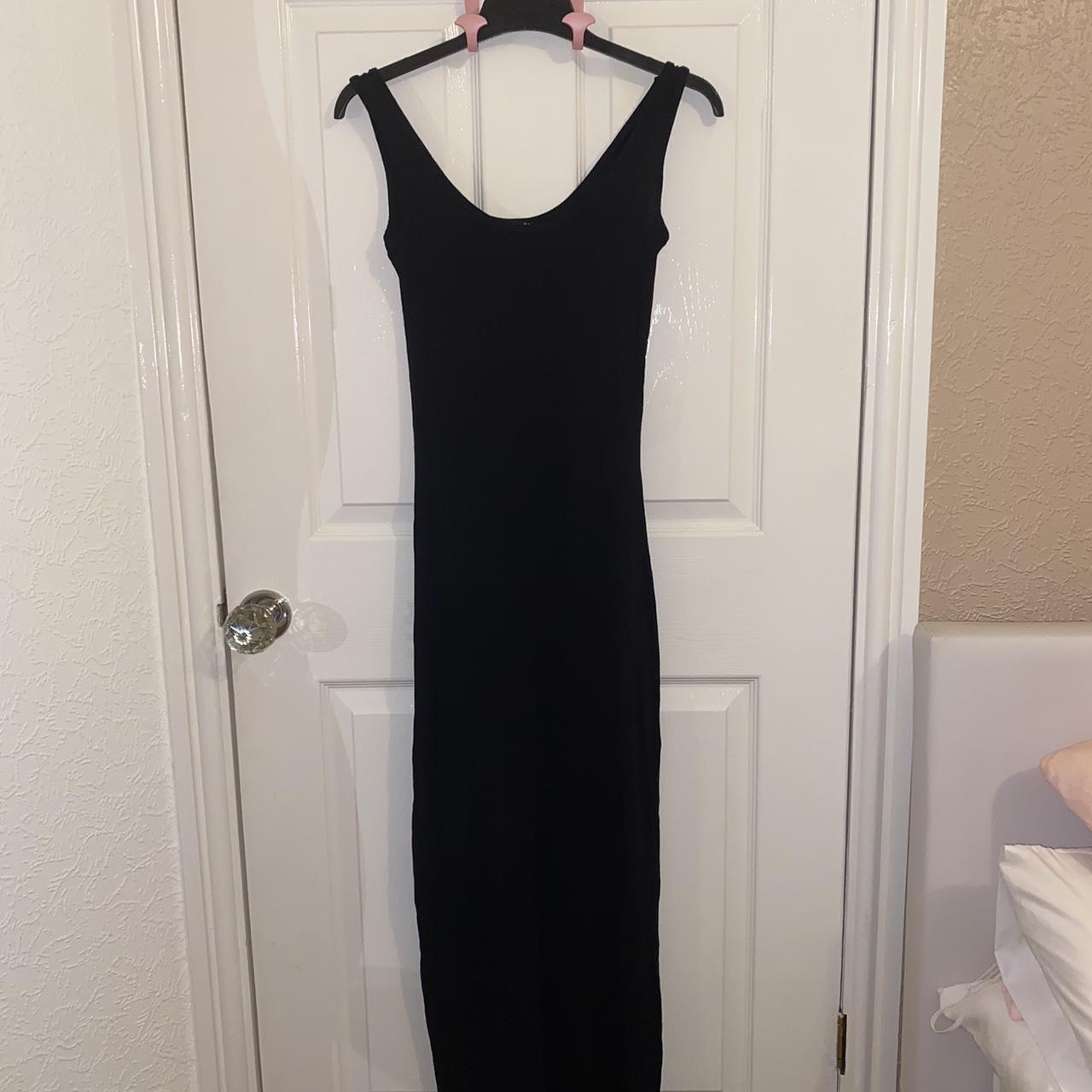 Black maxi dress #summer #long #cute #girly - Depop