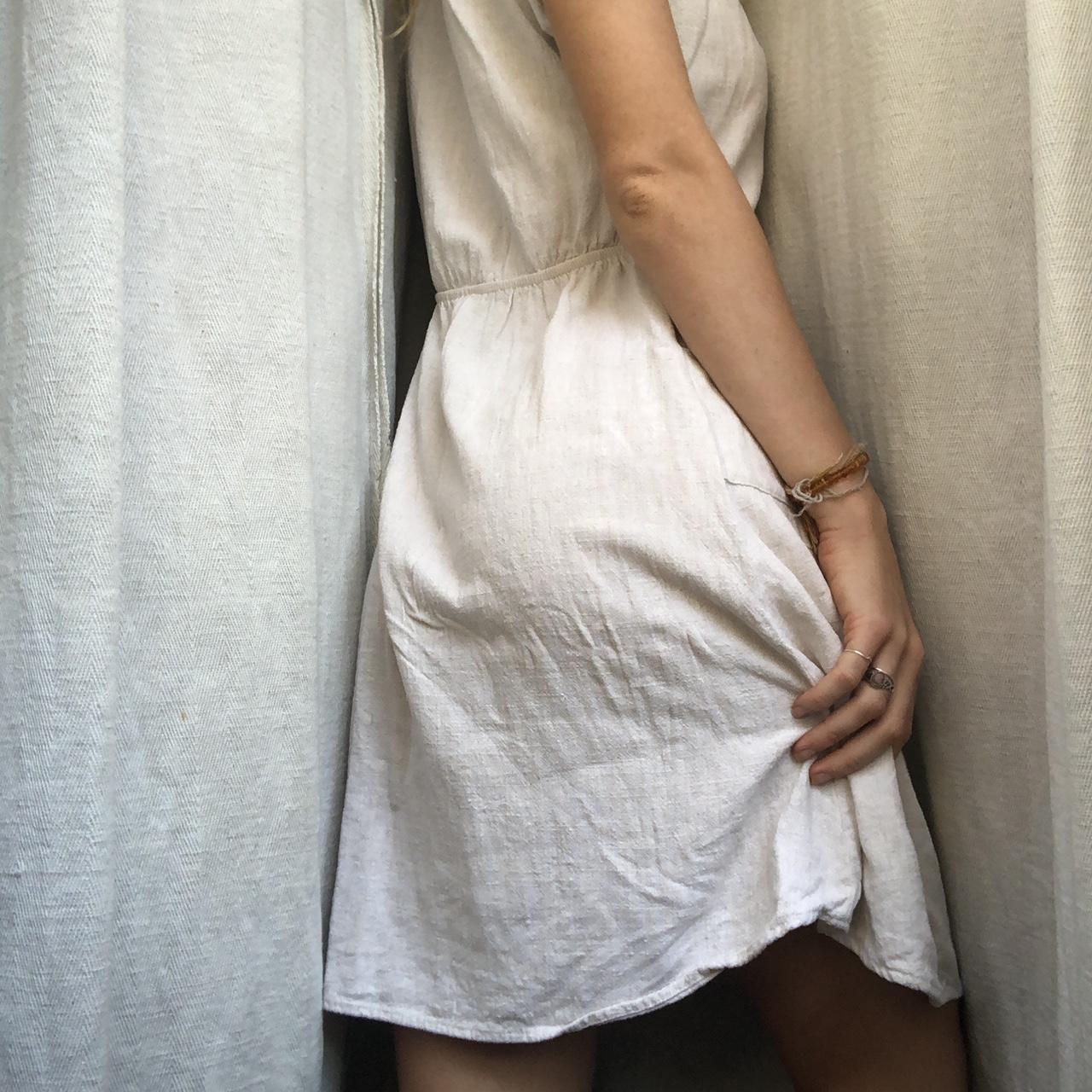 Super sweet and simple white summer tea dress with... Depop