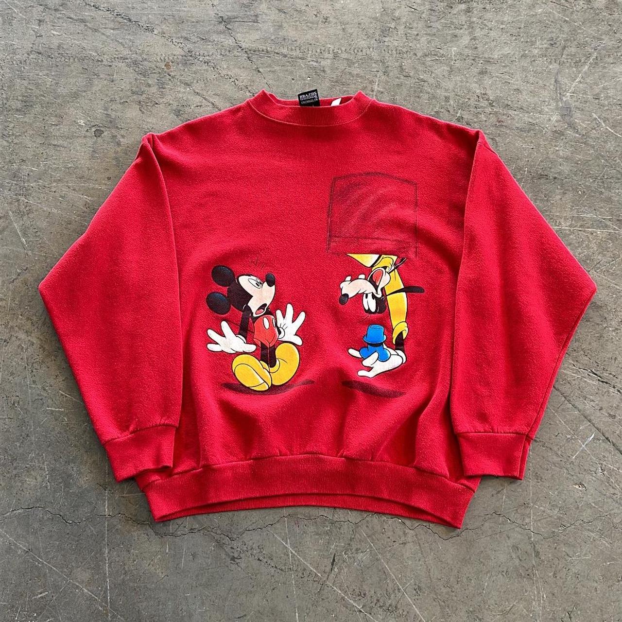 90s Mickey & Goofy Crewneck size XL Measurements - Depop