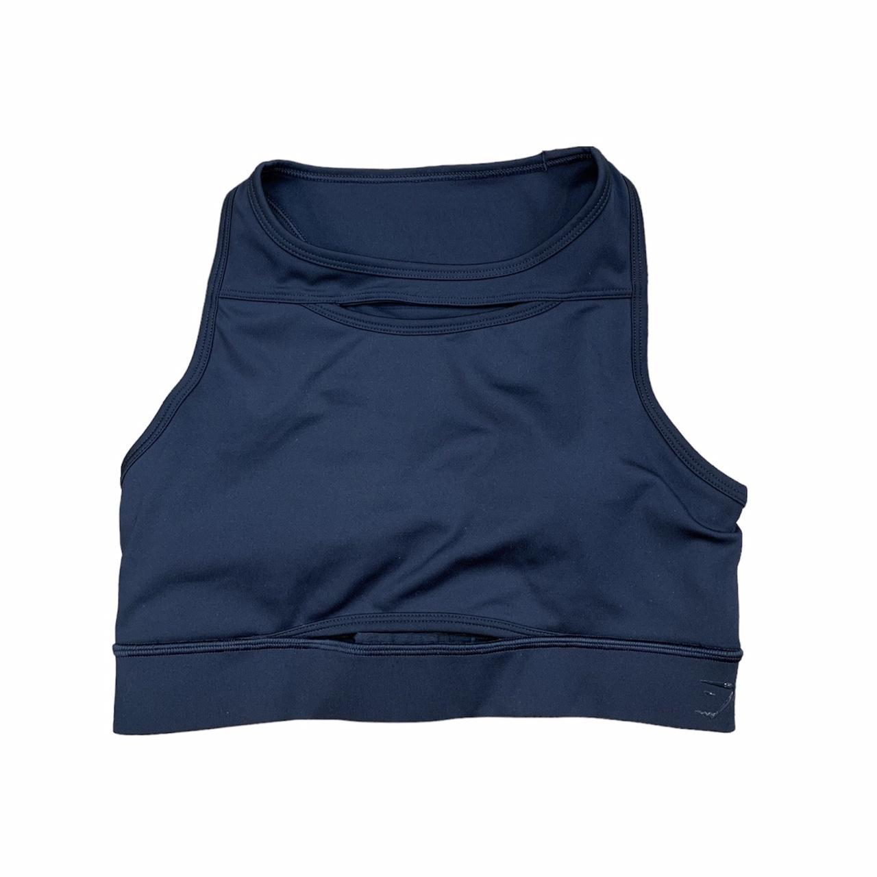 Gymshark Exo Black Sports Bra with Cutouts ♡... Depop