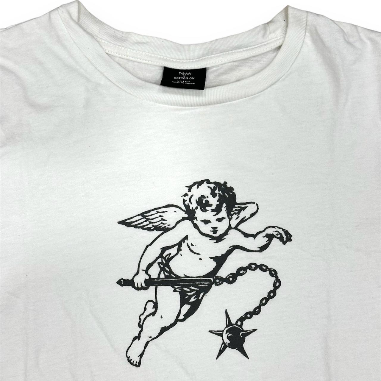 T Bar x Cotton On Angel White Tshirt ♡ Condition... Depop