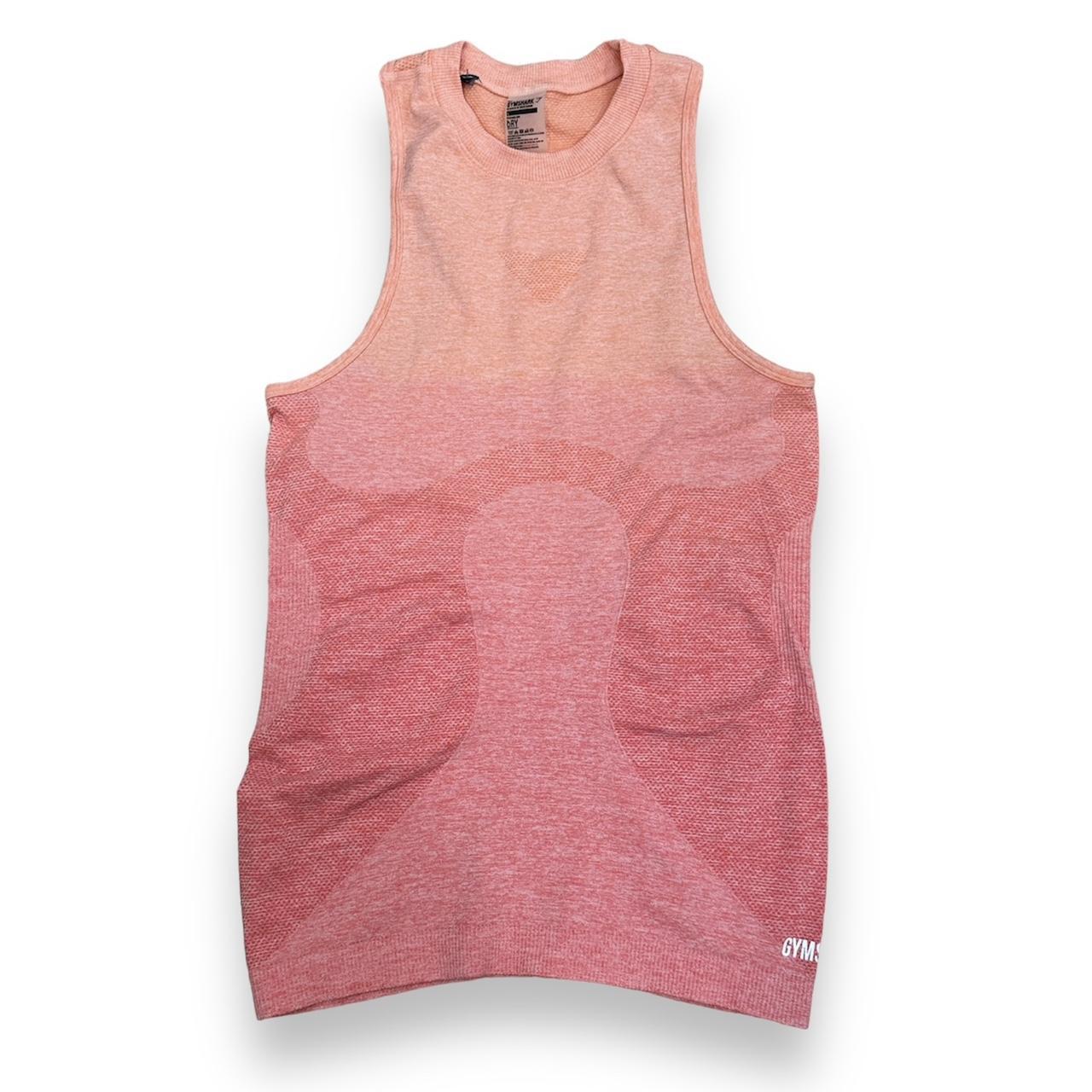 Gymshark Ombre Seamless Vest (Peach Pink) - Medium