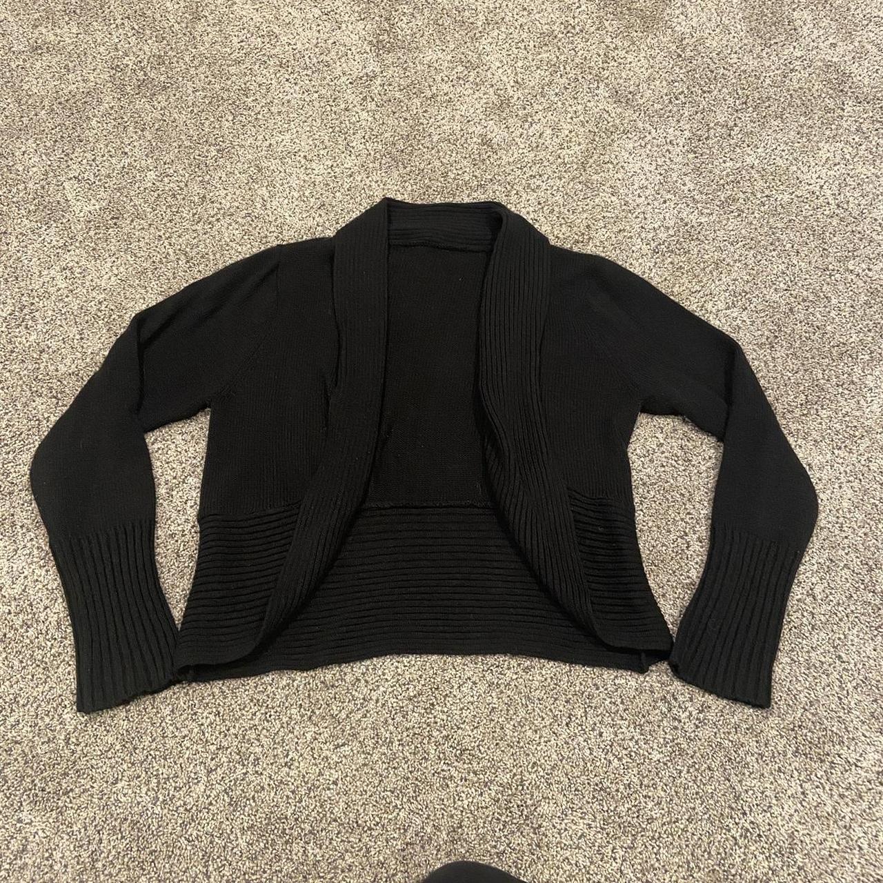 Vintage 90’s Black Ballerina Bolero cardigan sweater... - Depop