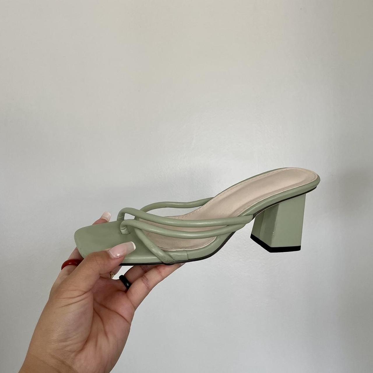 Mint green block heel! *FREE SHIPPING* Depop