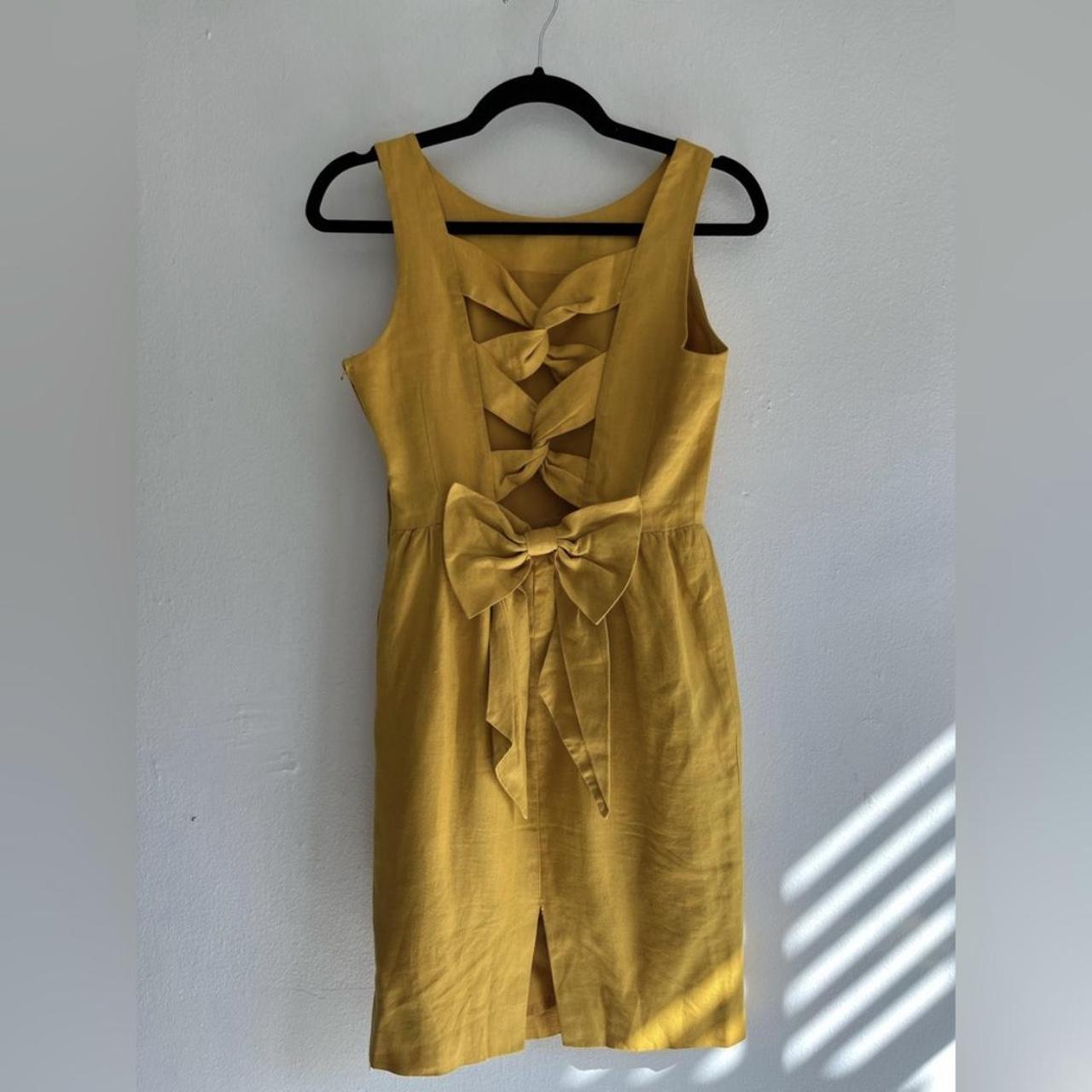 Albert Nipon Women's Midi Dress - Yellow - XS – 1… - image 3