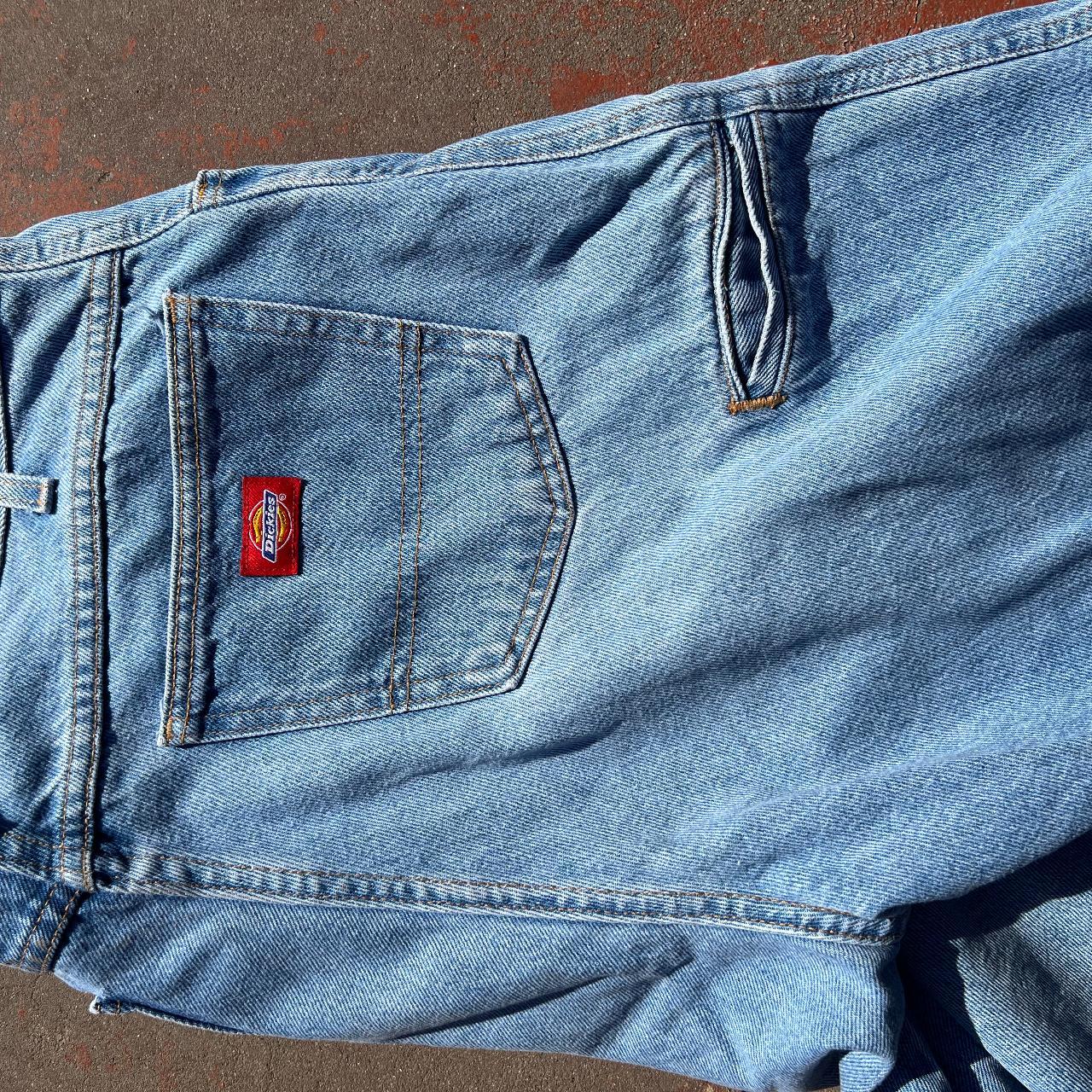 Vintage Dickies denim utility shorts Light... Depop