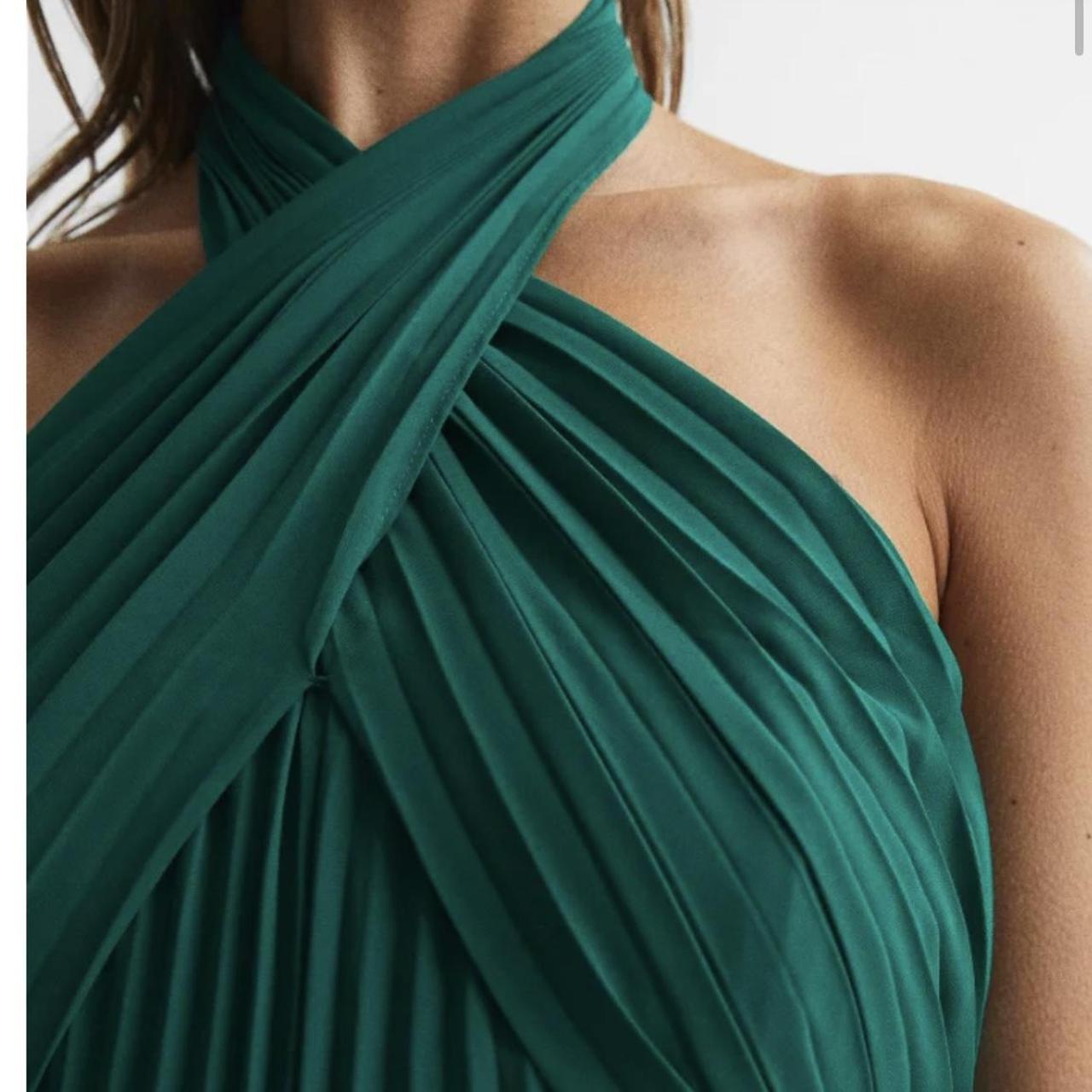 Reiss Green Halter Neck Dress Cocktail Dress Reiss Harley Dress
