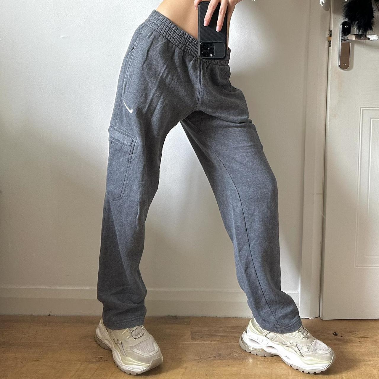 Vintage y2k Nike grey cargo pocket joggers grey... Depop