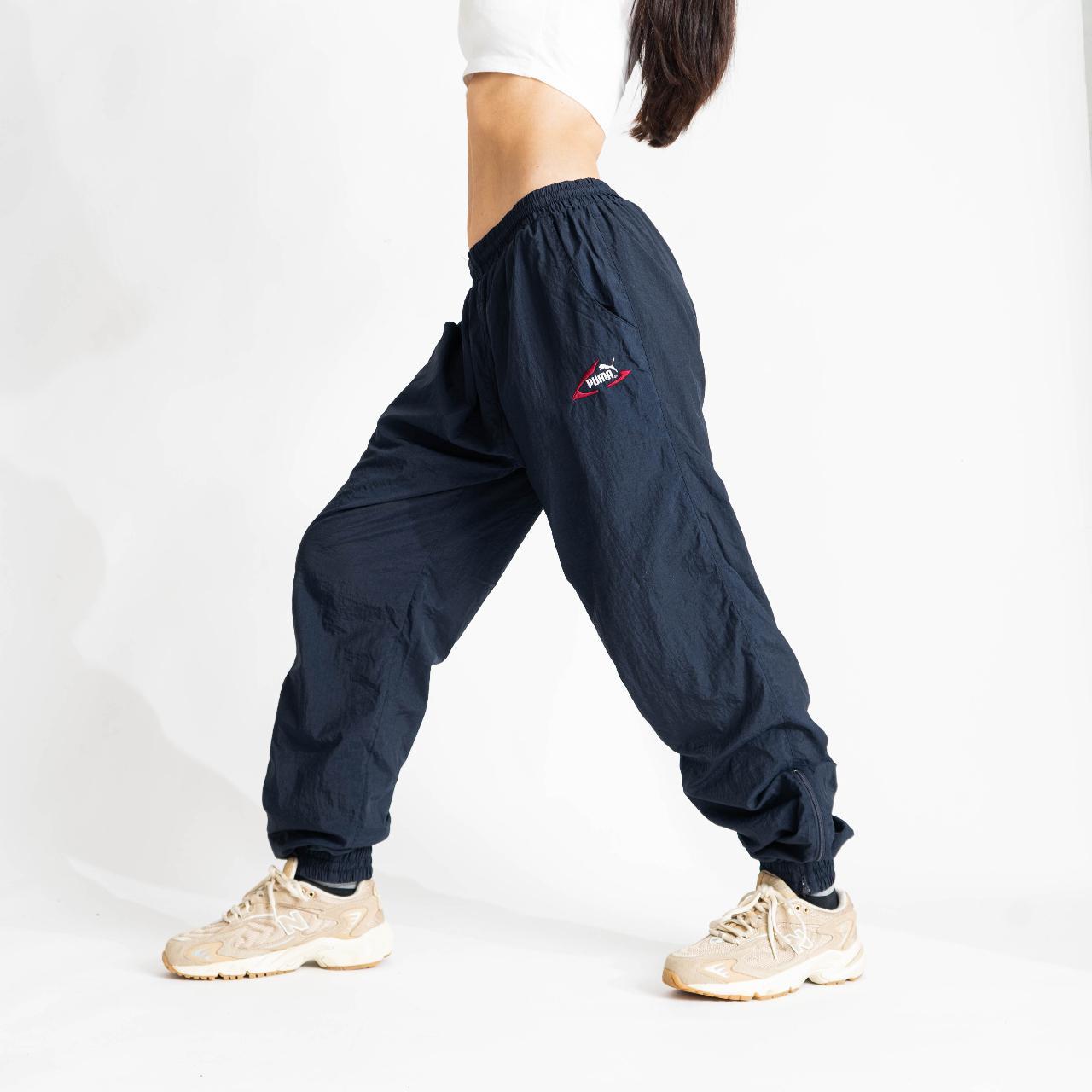 Unisex vintage 00s Puma navy cuffed track pants 00s