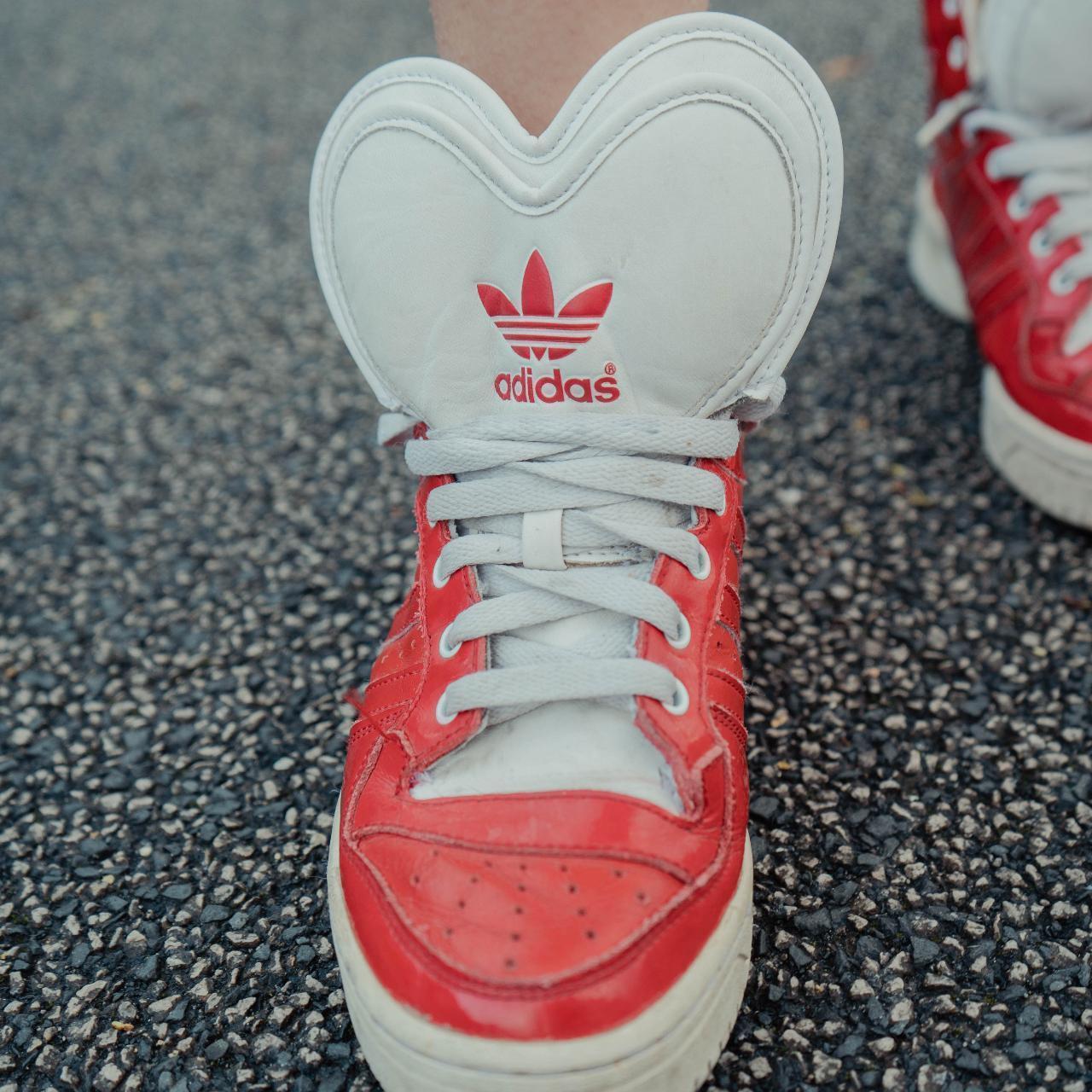 Womens Vintage Adidas Originals Red Hi Top Trainers. Depop