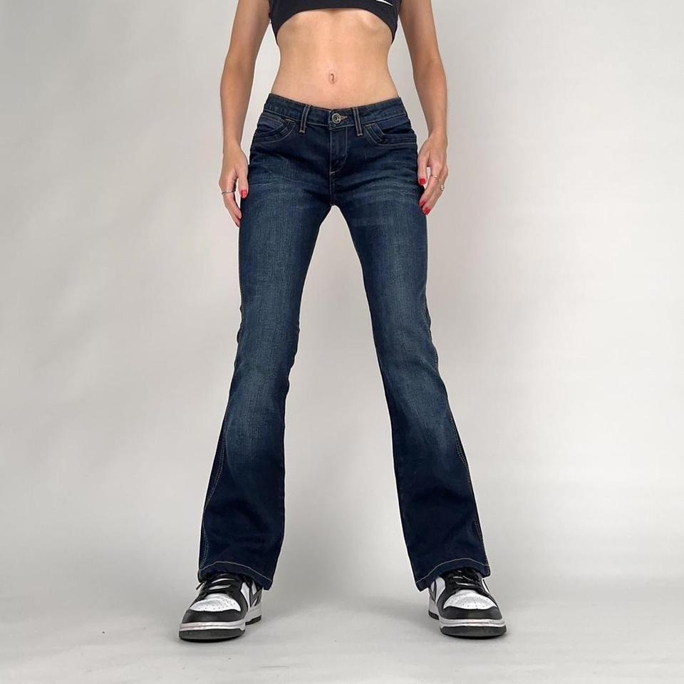 00s blow by blue grunge flare denim LL