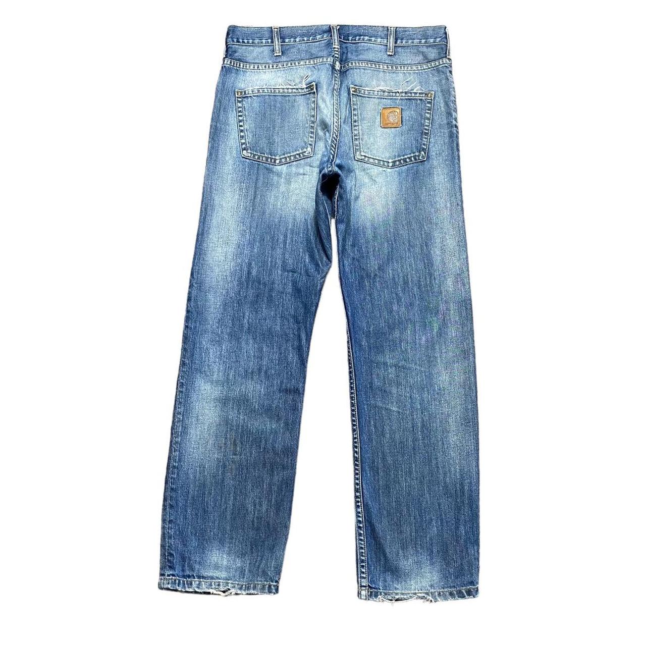 Carhartt Men's Blue Jeans Depop