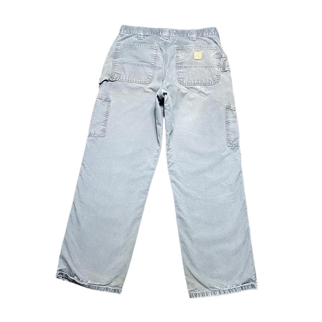 Carhartt grey carpenter jeans. Original Dungaree... - Depop