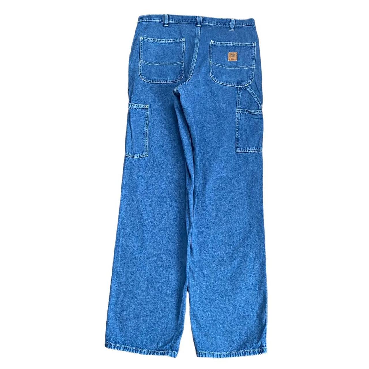 Carhartt blue carpenter jeans. Dungaree fit - baggy... - Depop