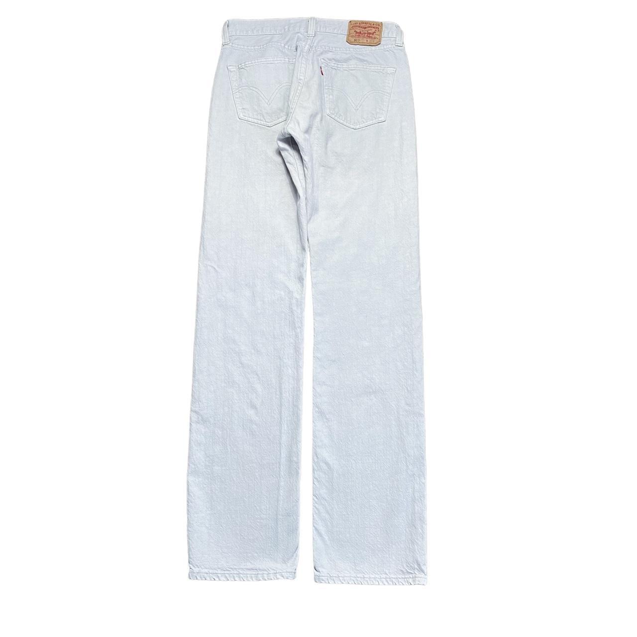 Grey Levis 501 jeans. Light grey denim. Levi’s 501... - Depop